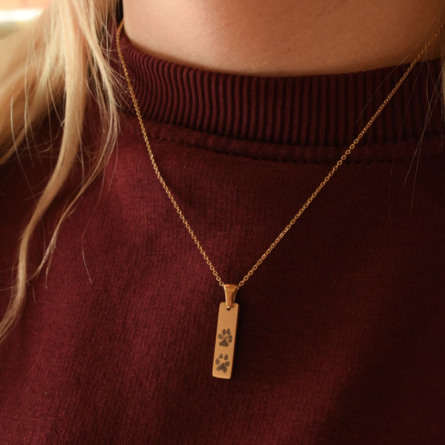 Ketting staafje 2 pootafdrukken