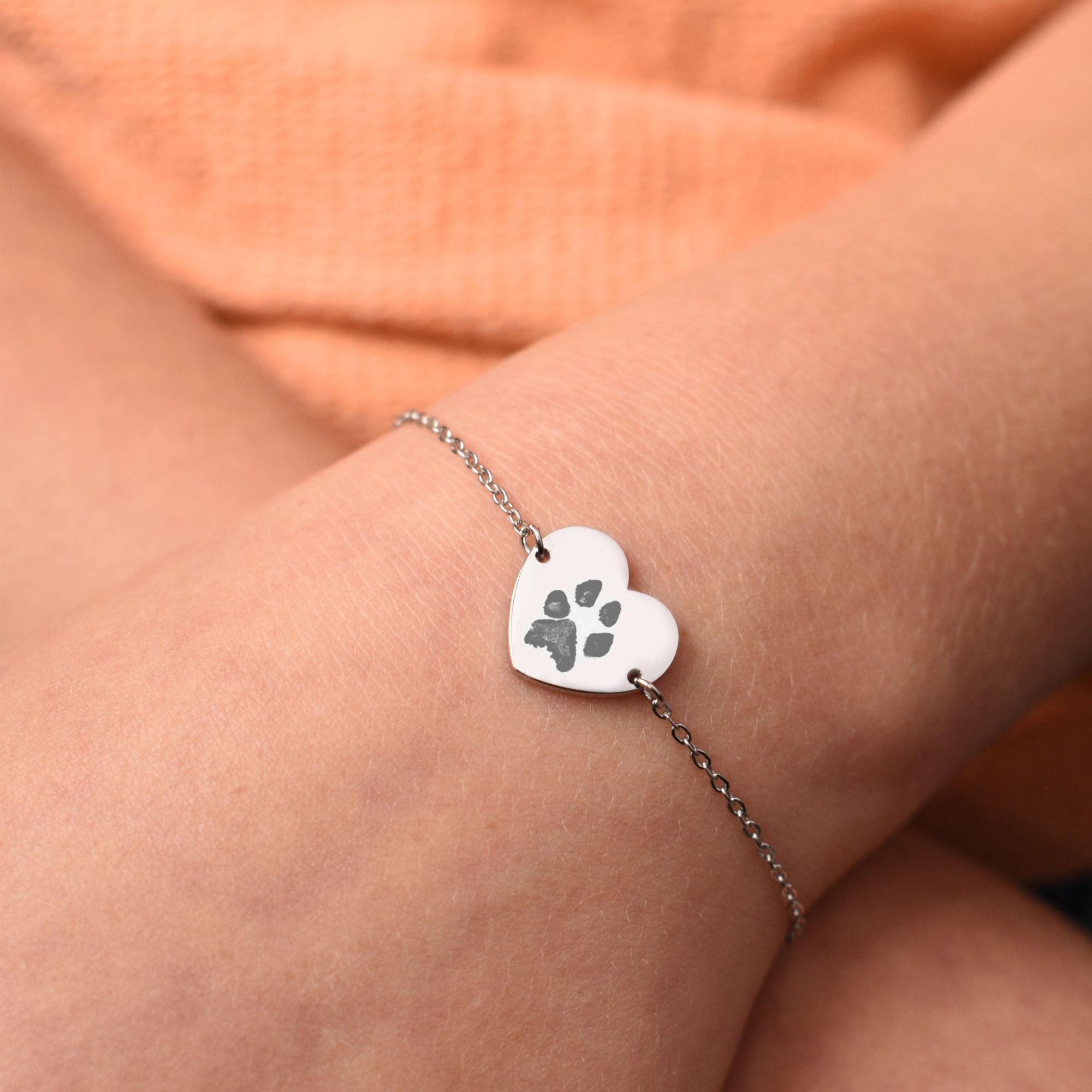 Kinderarmband pootafdruk hart