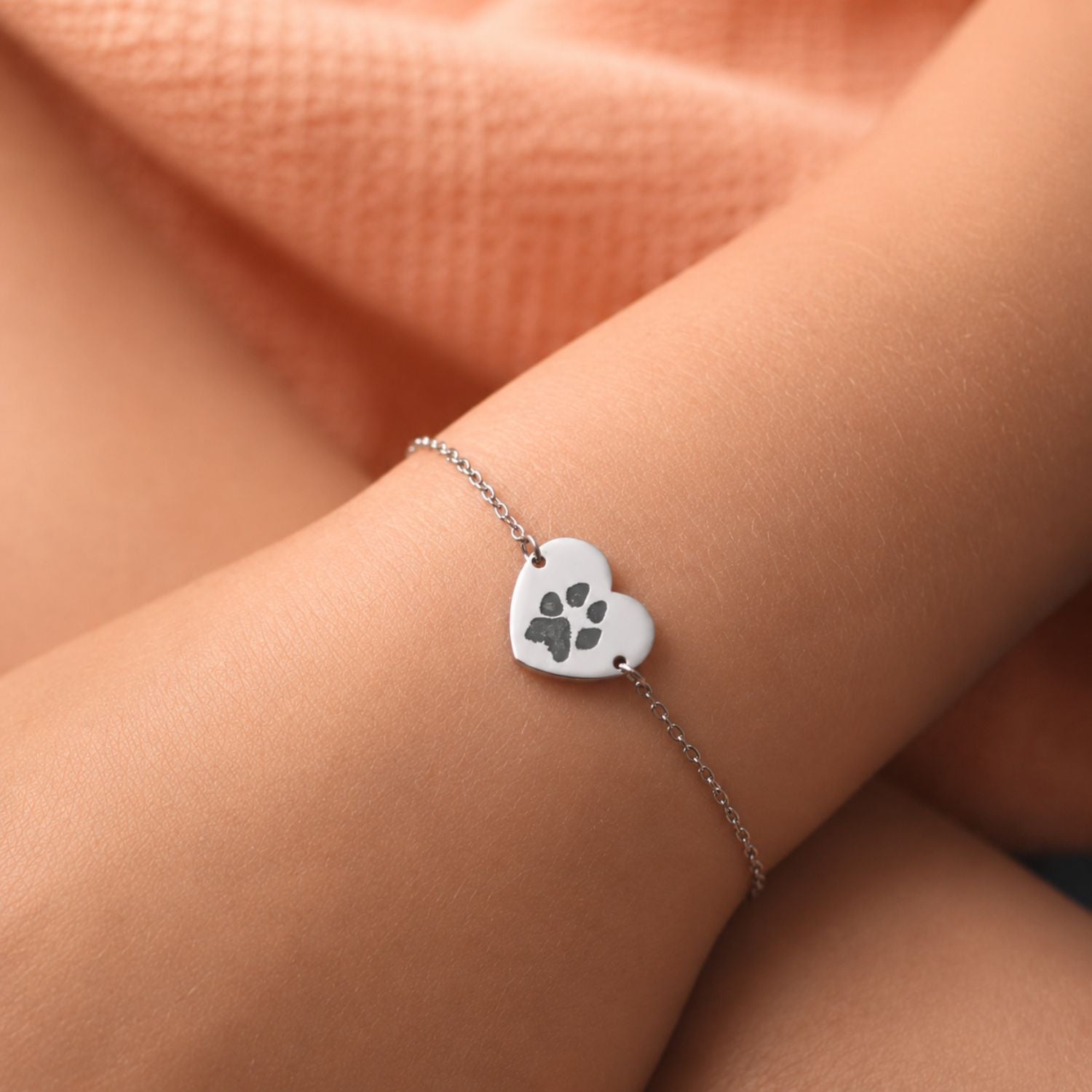Kinderarmband pootafdruk hart