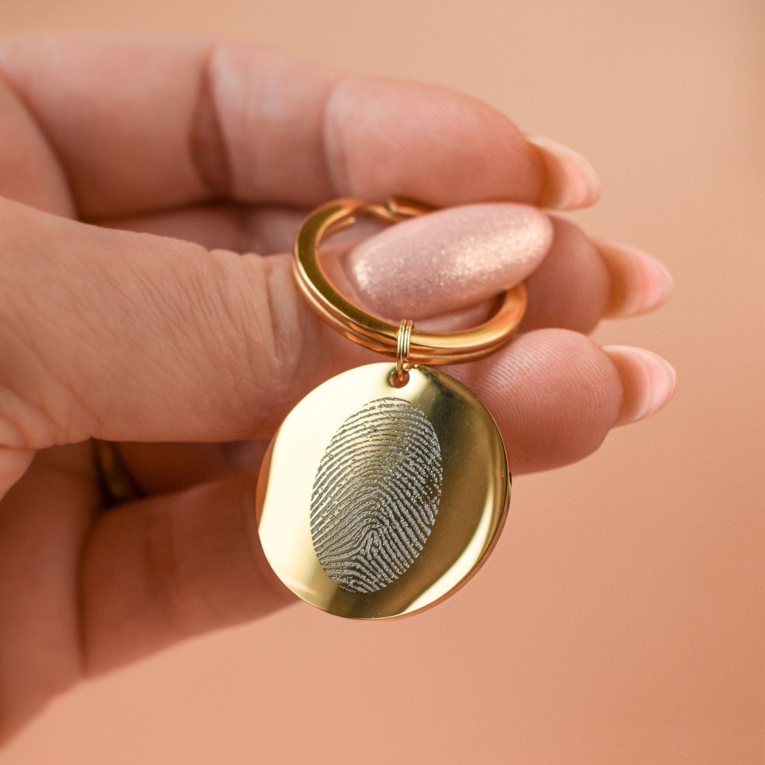 Sleutelhanger vingerafdruk ovaal
