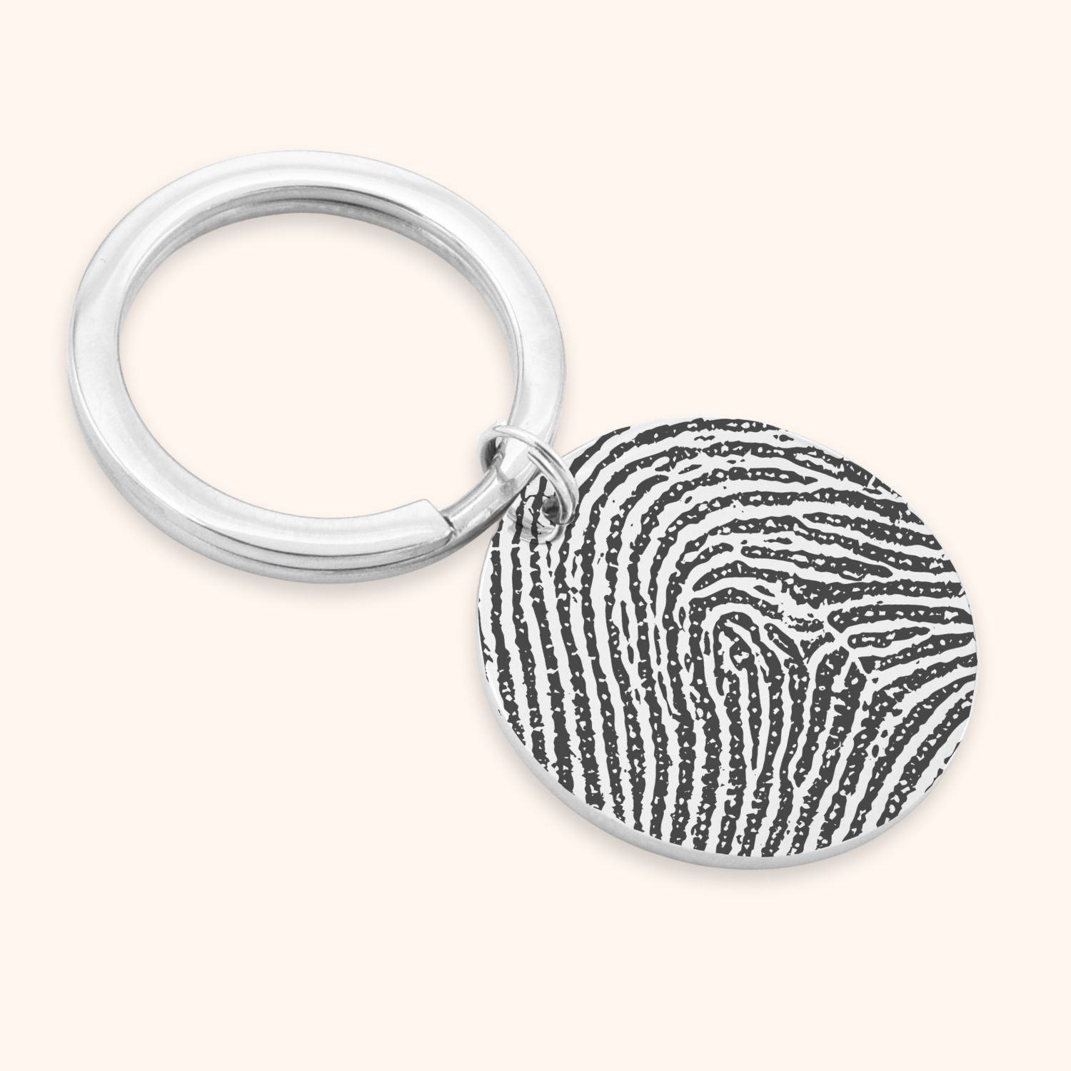 Sleutelhanger vingerafdruk rond