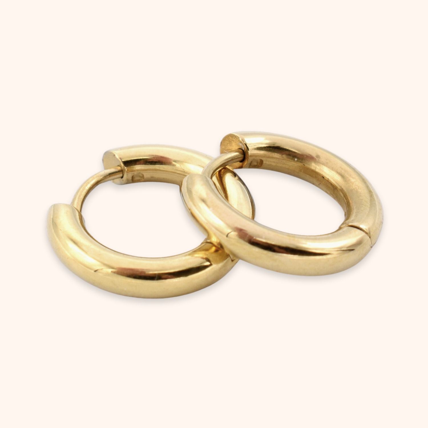 16 mm chunky hoops statement goud stainless steel