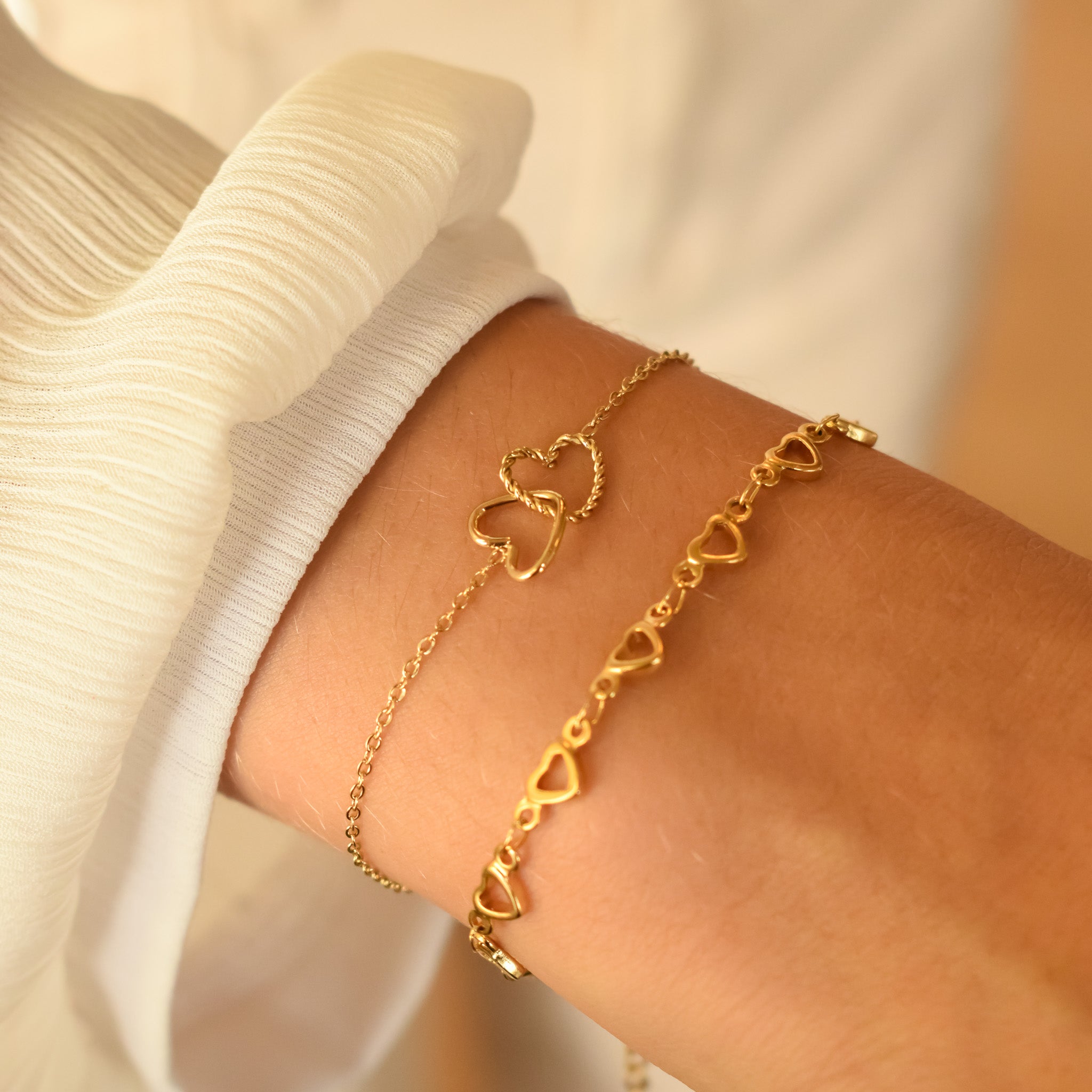 hartjes armband goud stainless steel