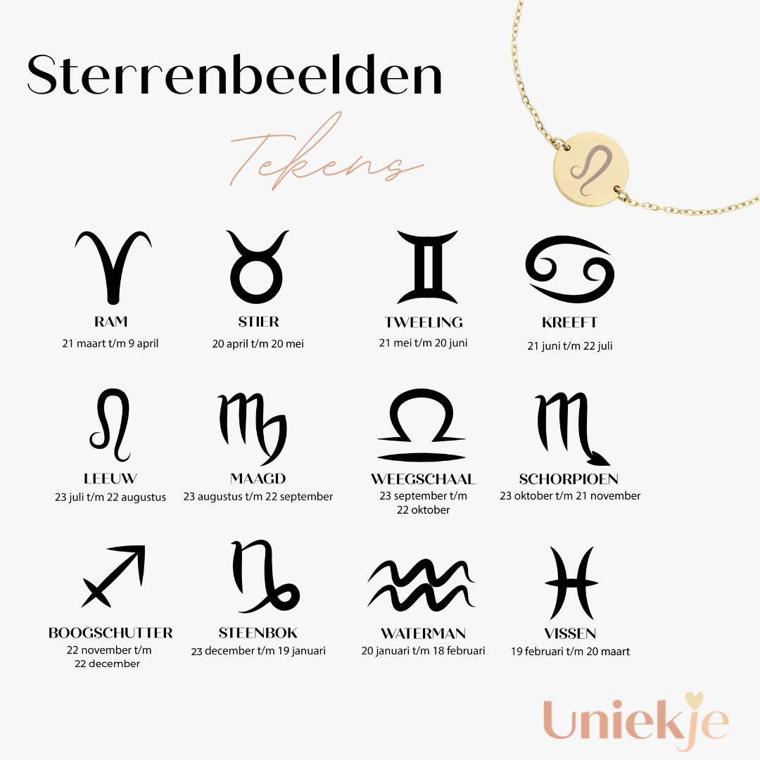 Sterrenbeeld armband