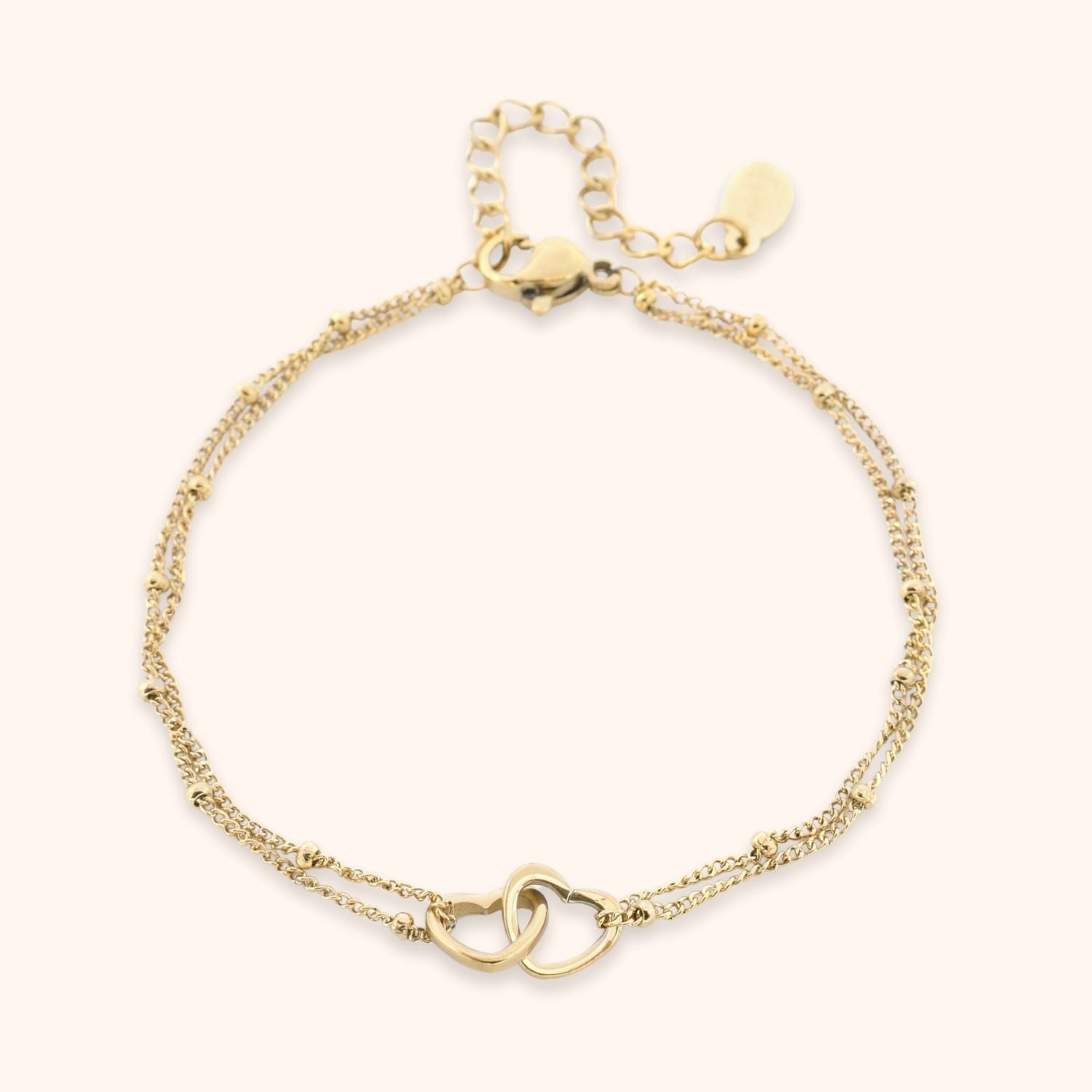 Schattig Armbandje Met 2 Hartjes Stainless Steel RVS Uniekje schattig-armbandje-met-2-hartjes-stainless-steel-rvs-uniekje