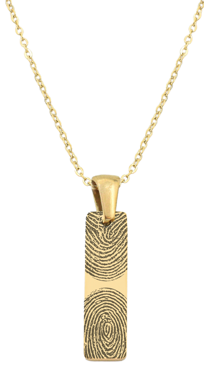 Vingerafdruk ketting Melanie - 2 afdrukken