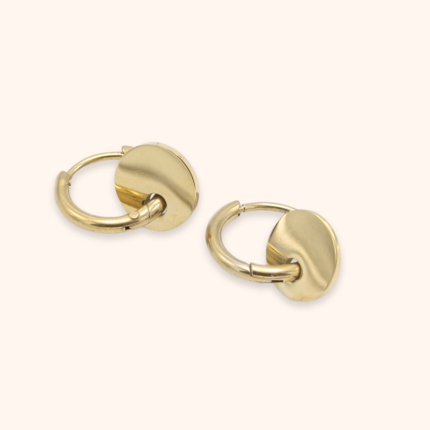 Hoops cirkel hanger goud stainless steel