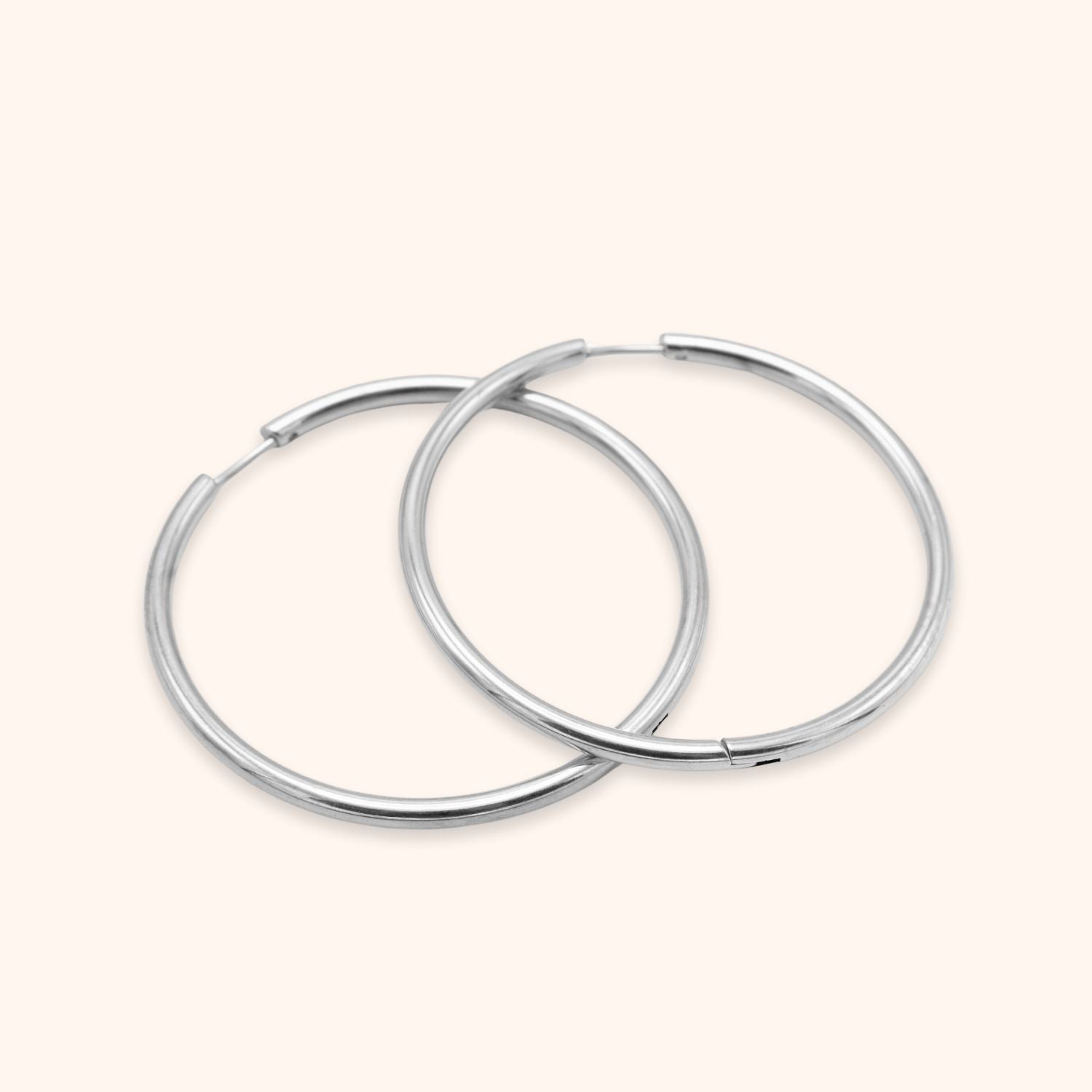 Hoops zilver groot 4.5 cm