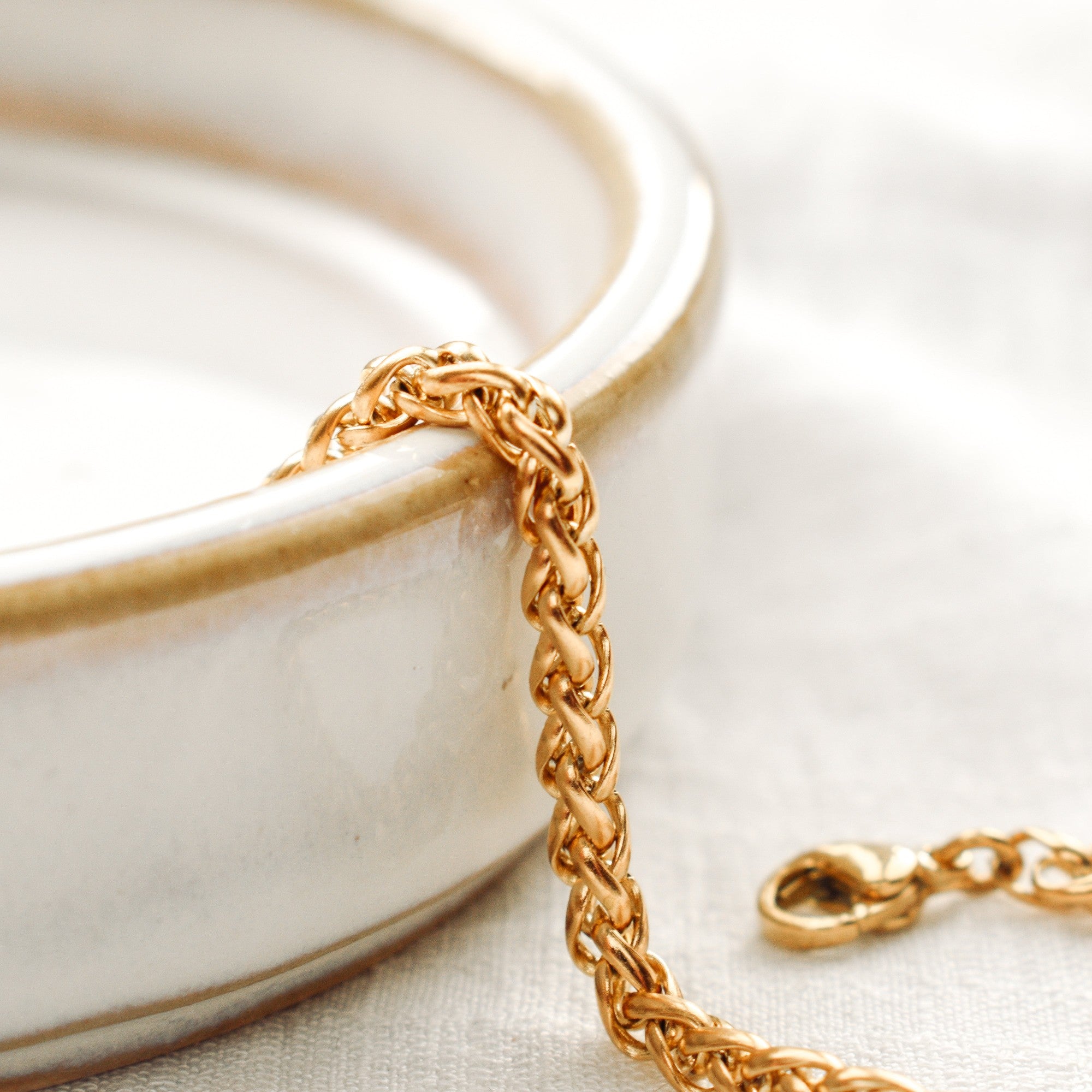 Schakelarmband gevlochten tarwe