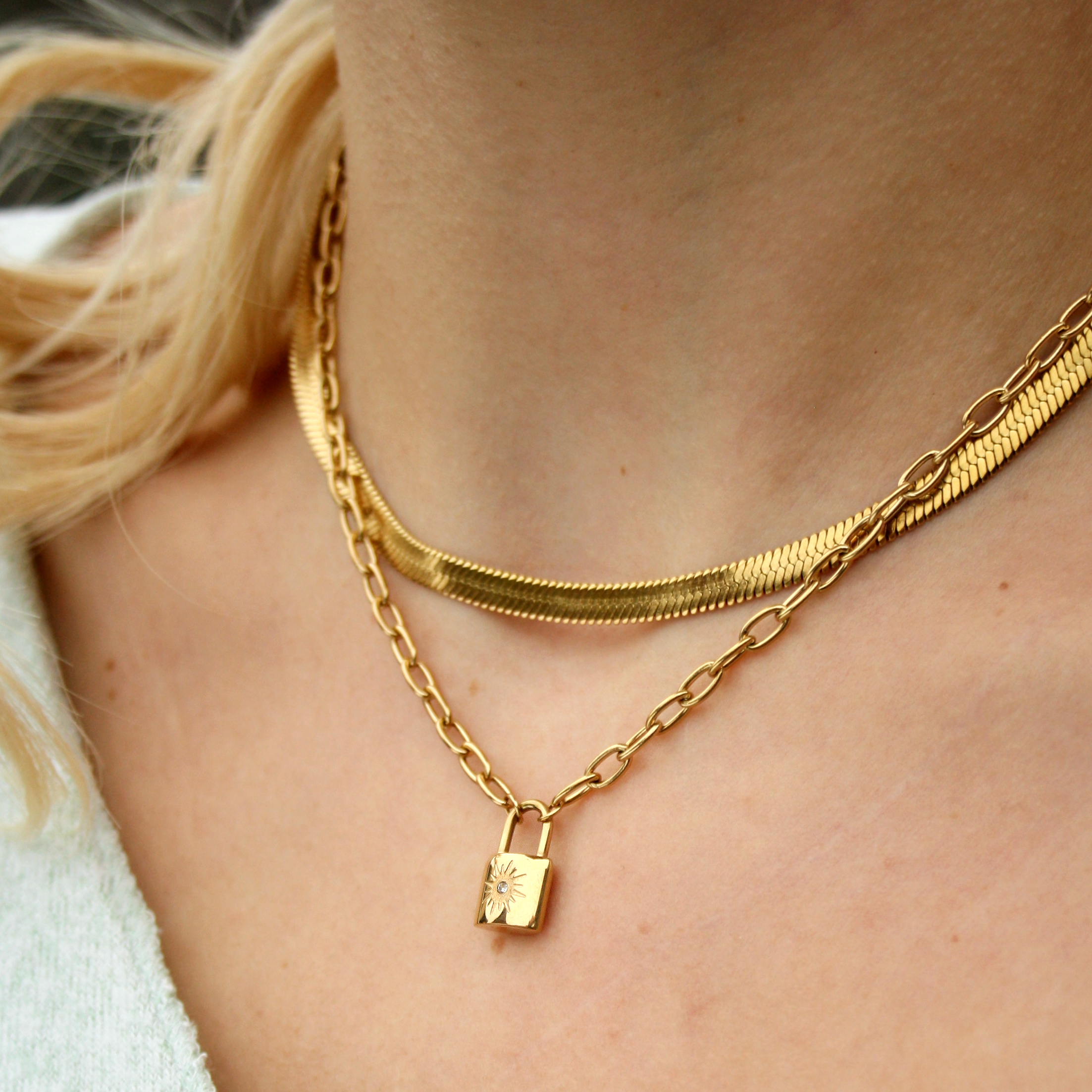 Dames kettingen goud stainless steel