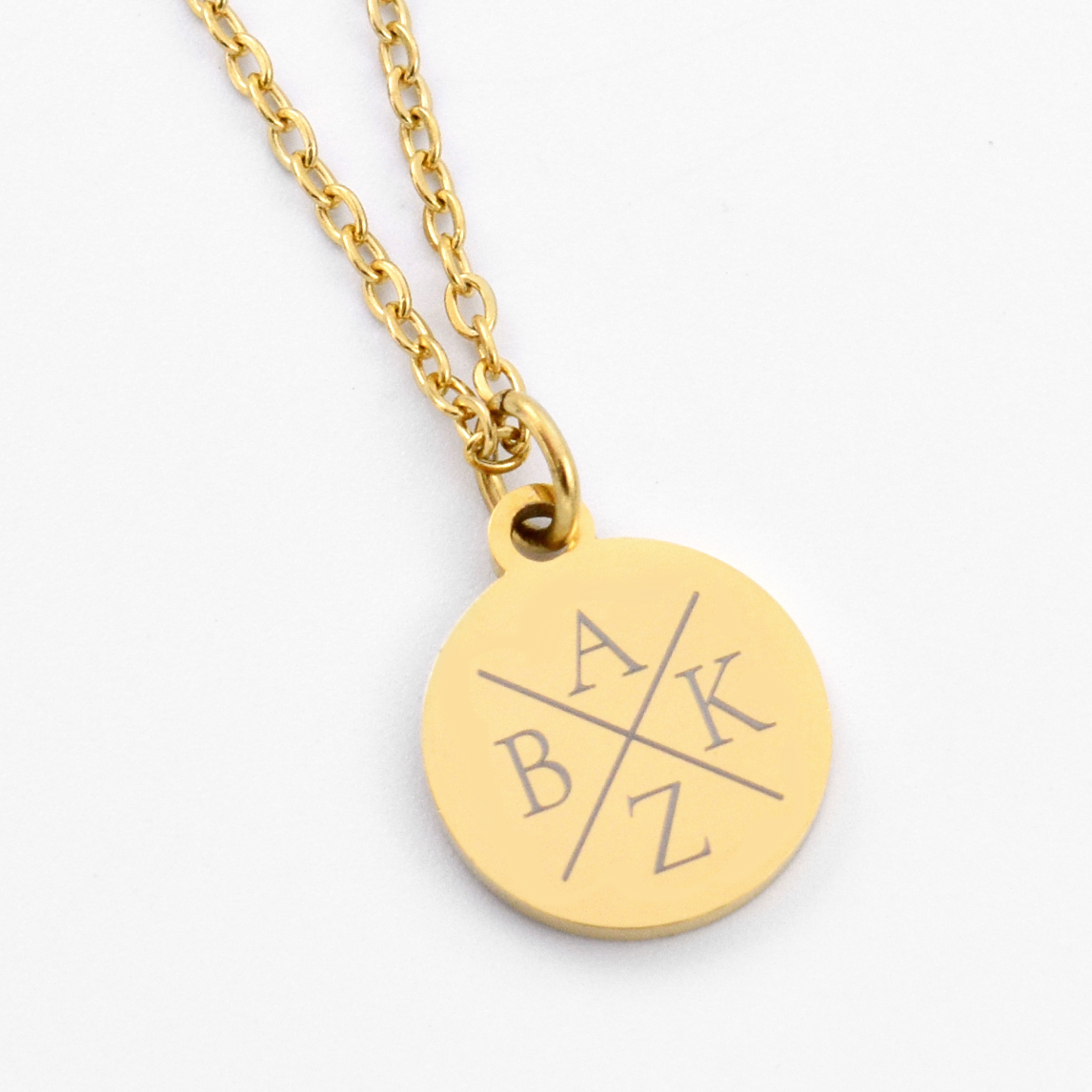 Necklace initials frame