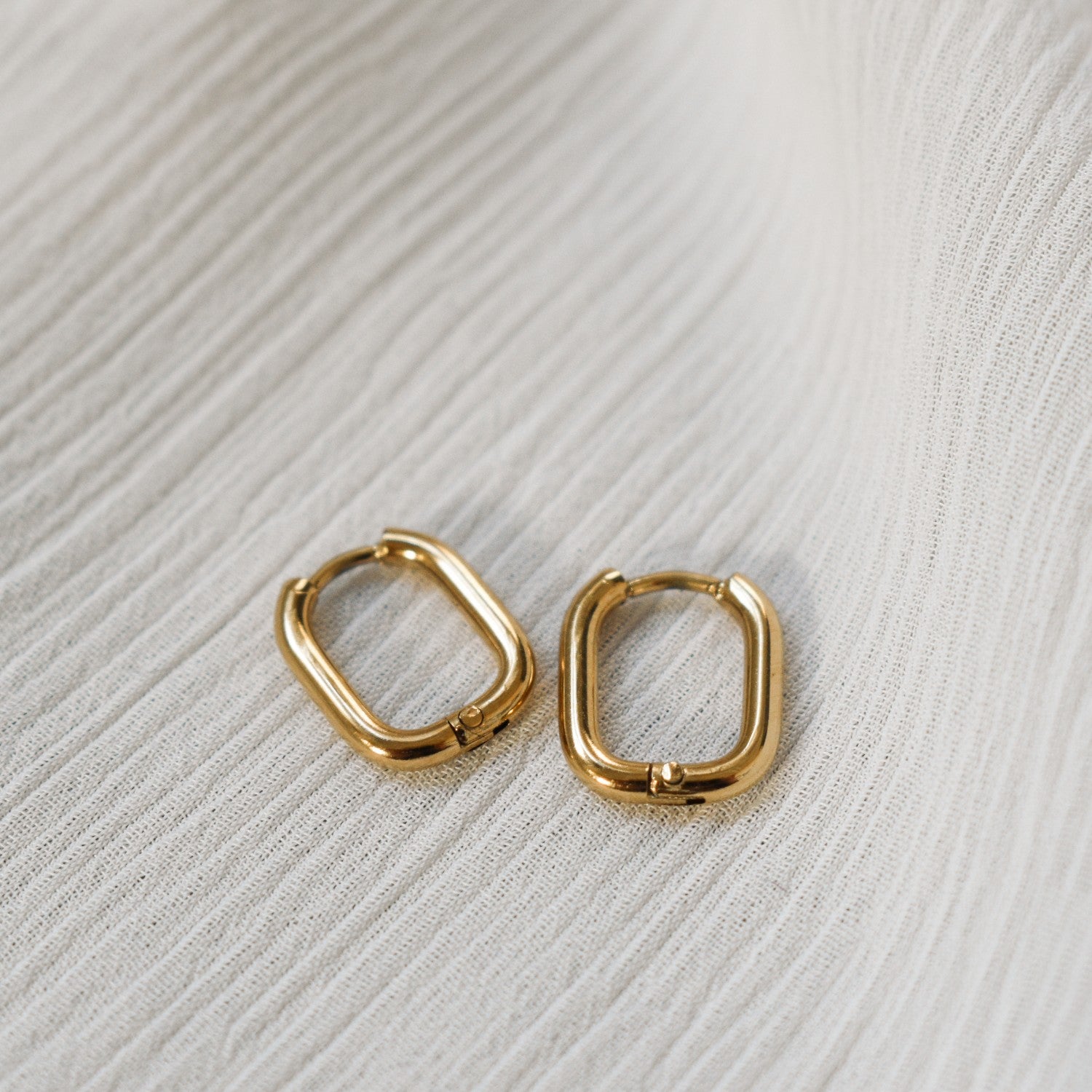 Ovale hoops goud rvs