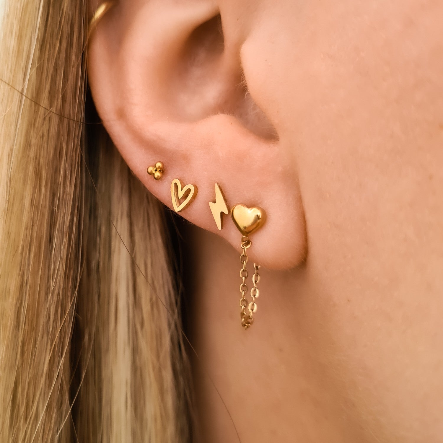 Oorknopjes sierlijk hartje