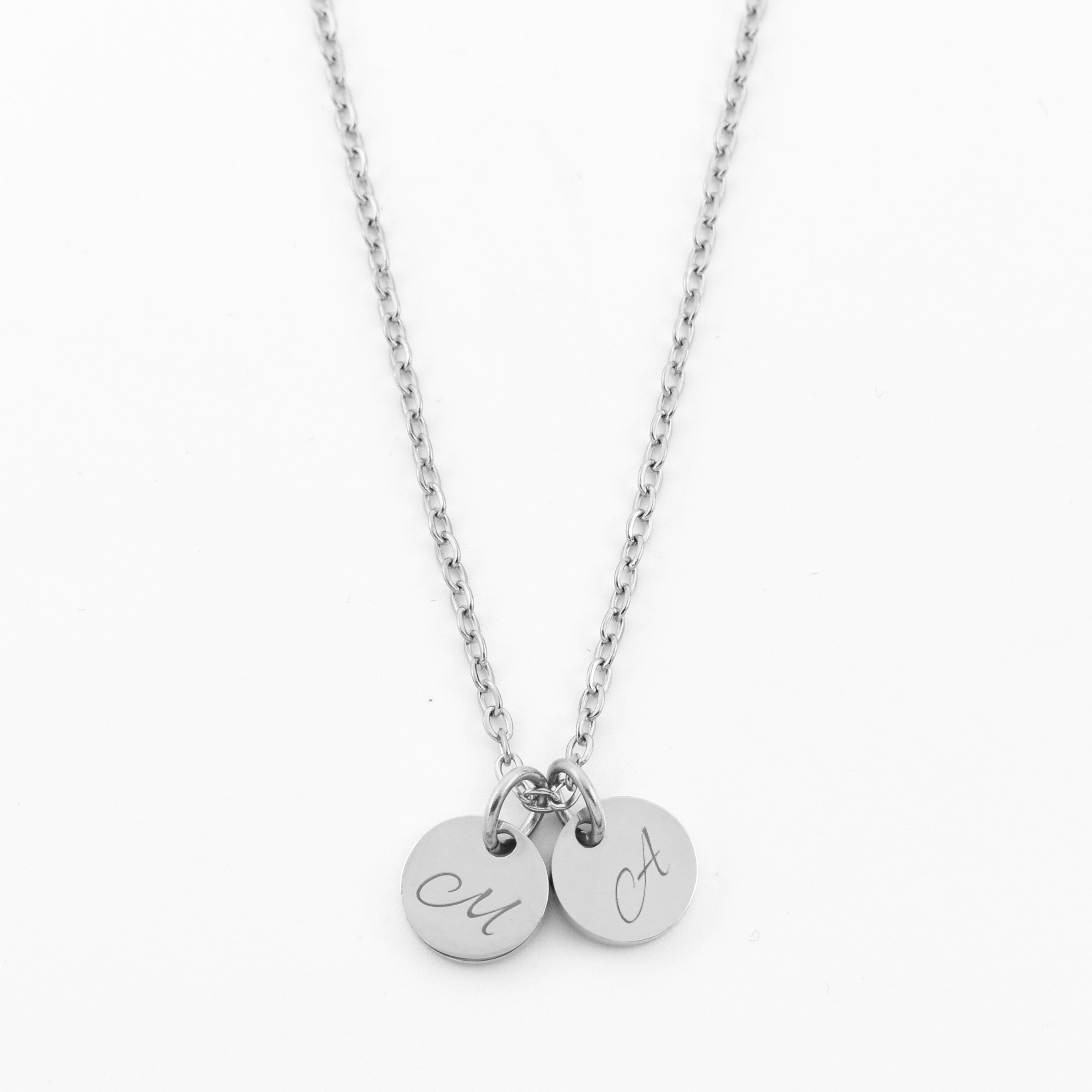 Initialen ketting munt | 2 munten