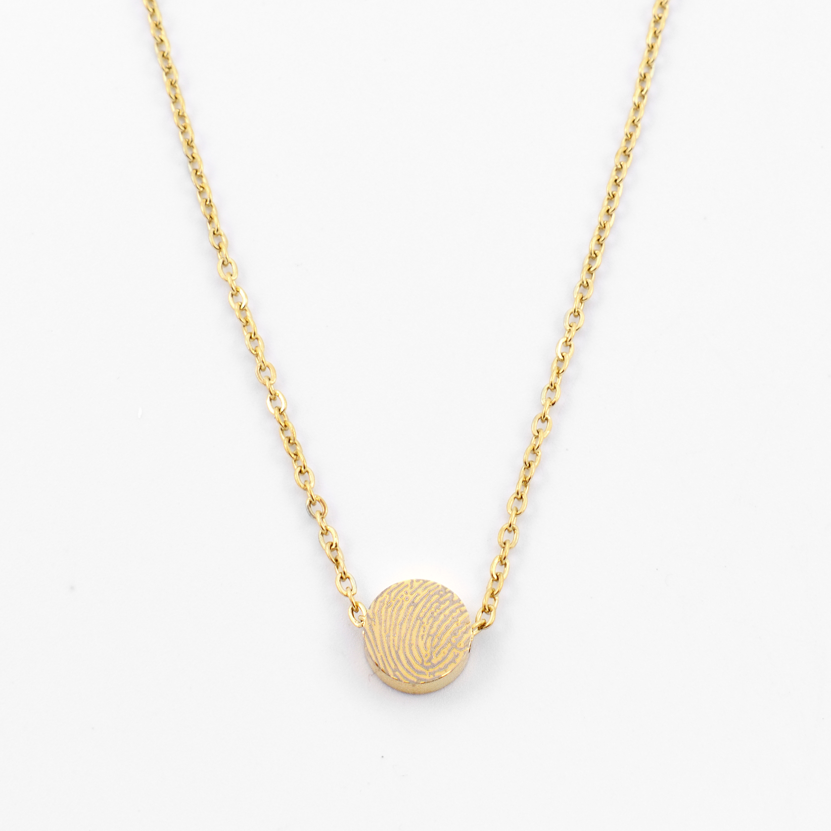 Vingerafdruk ketting rond