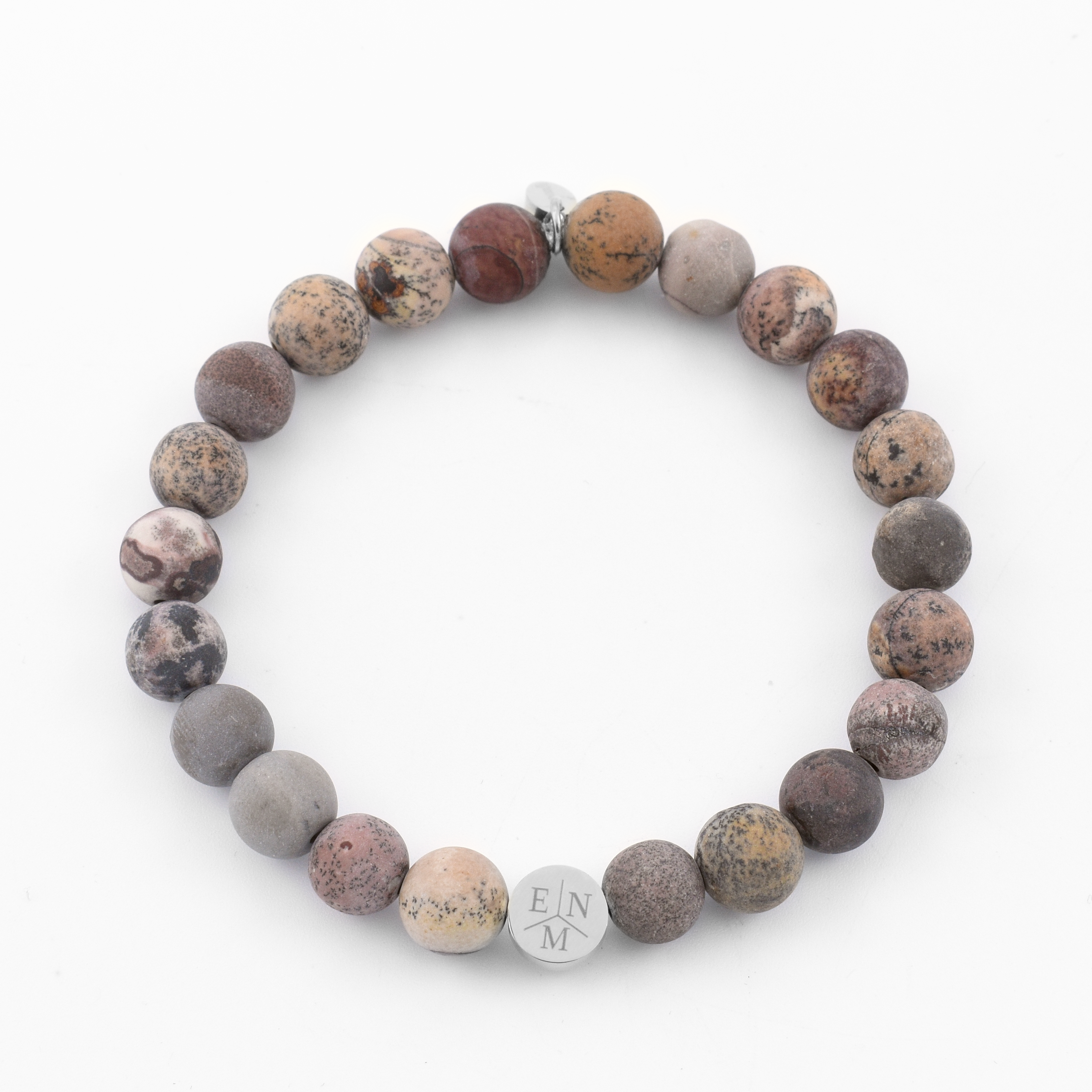 Initials Beading Bracelet earth tones Mat
