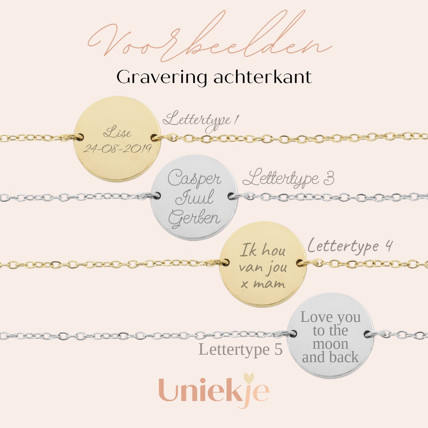 12 mm munt gravering achterkant stainless steel 
