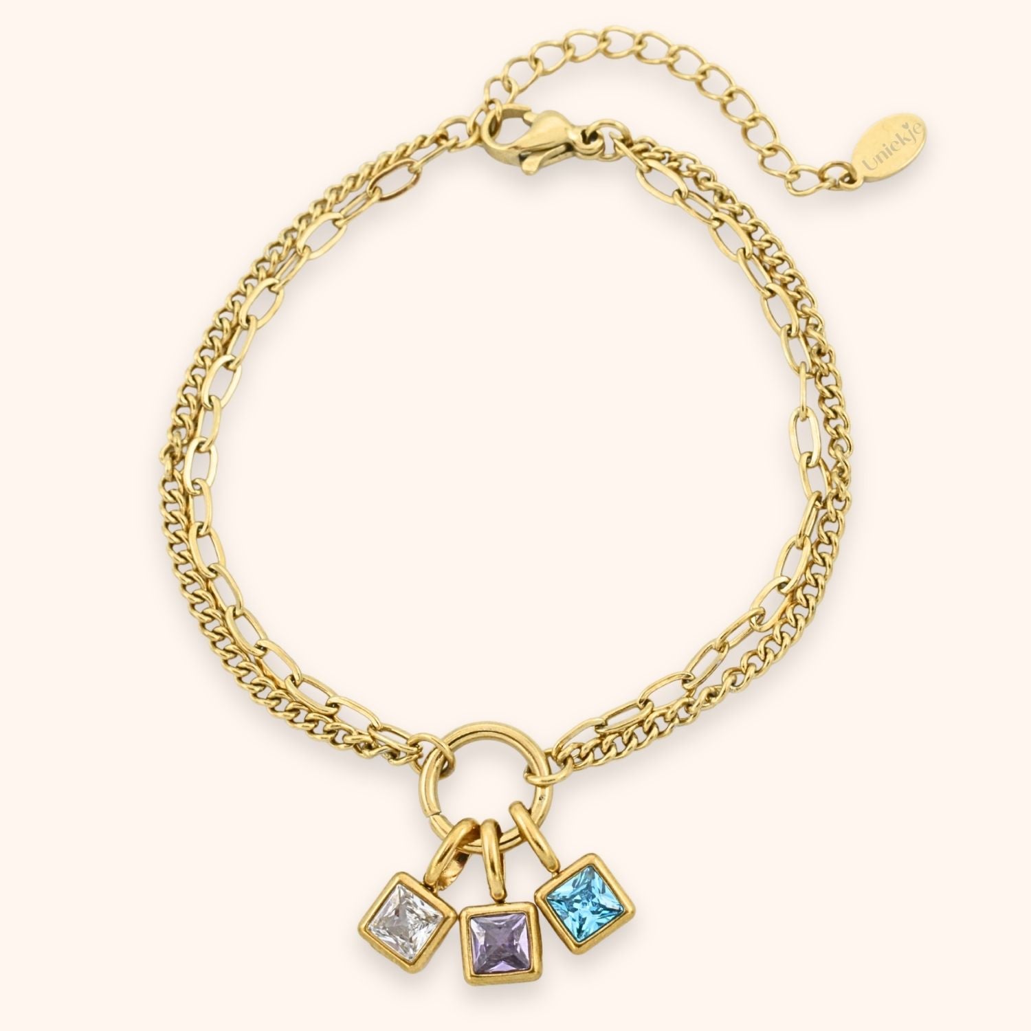 Geboortesteen armband