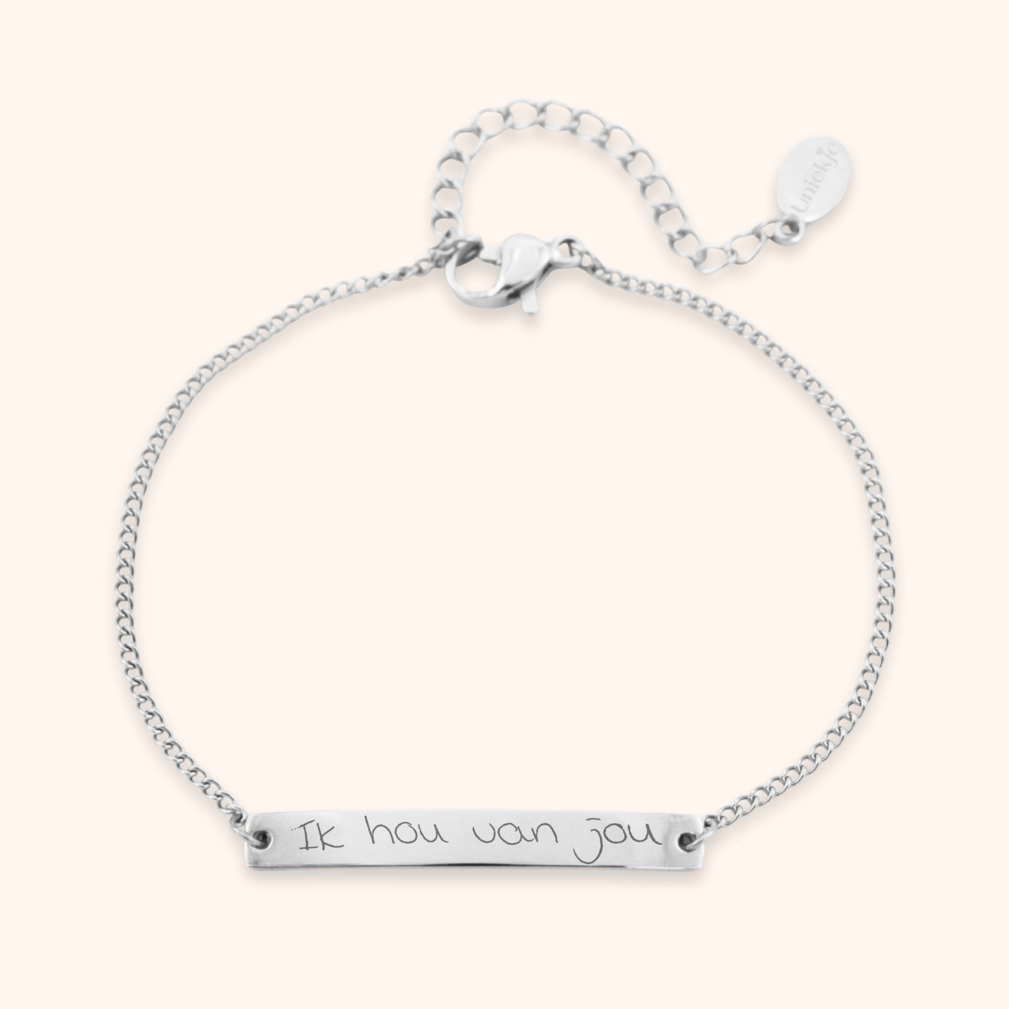 Handgeschreven tekst armband bar