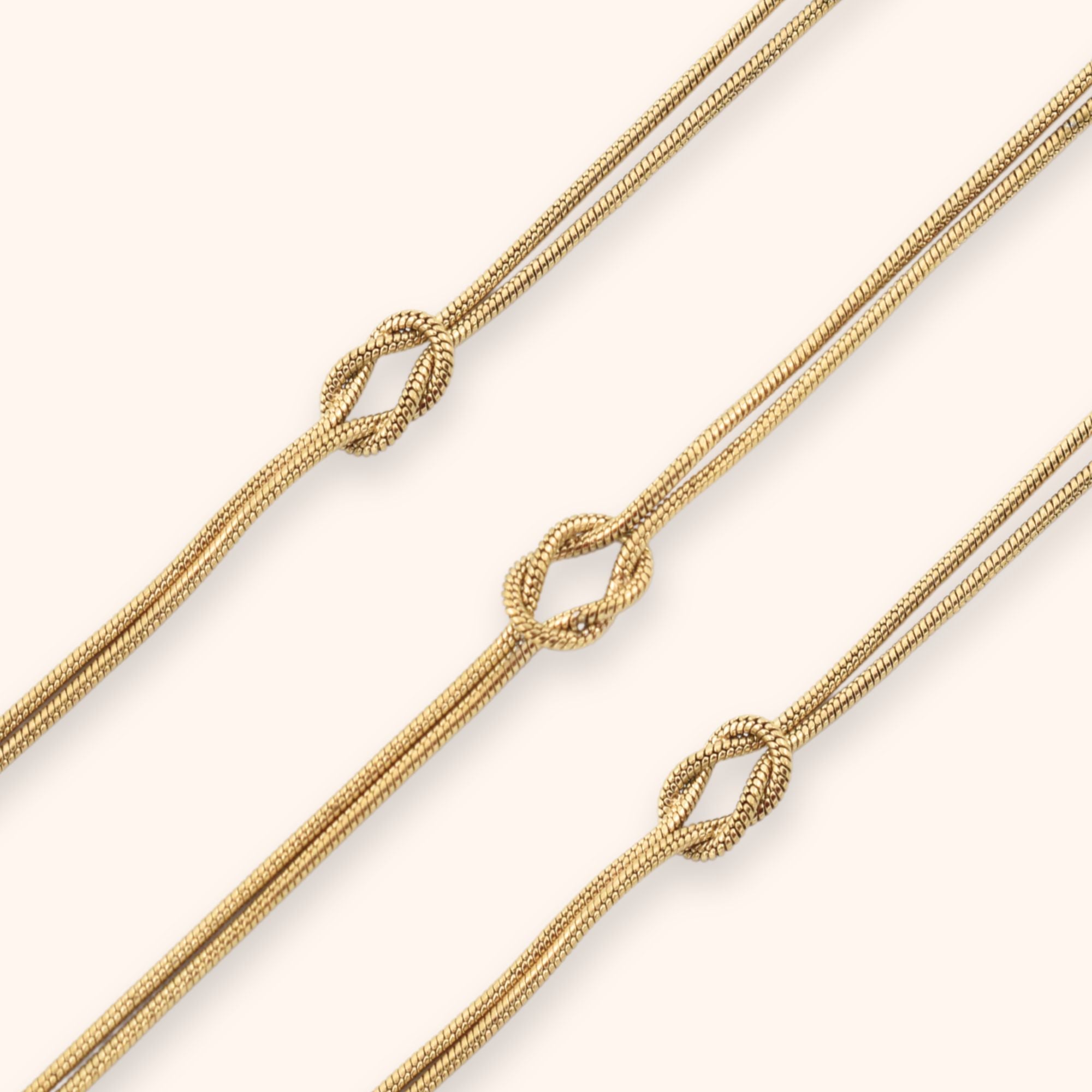 Armbanden knoopje set van 3