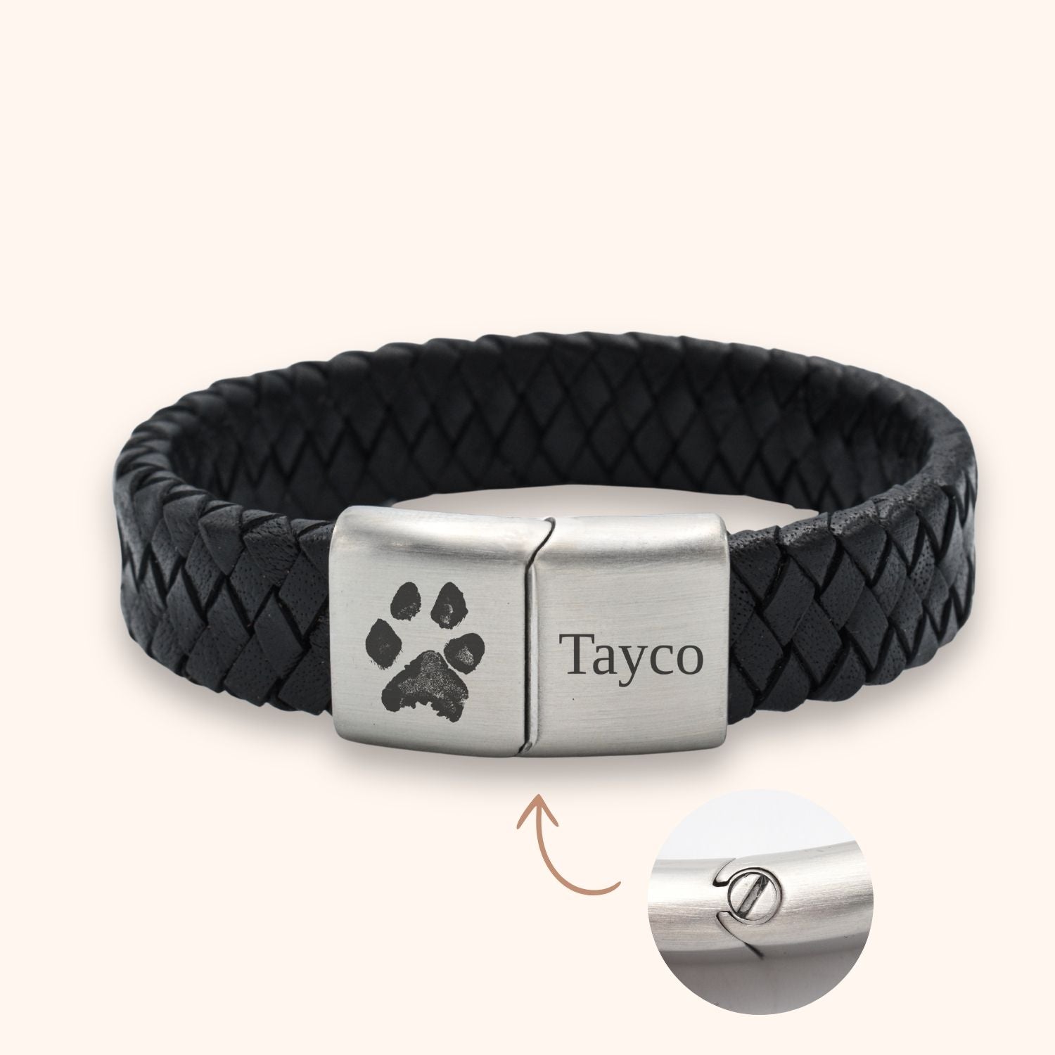 As armband heren leer 15 mm