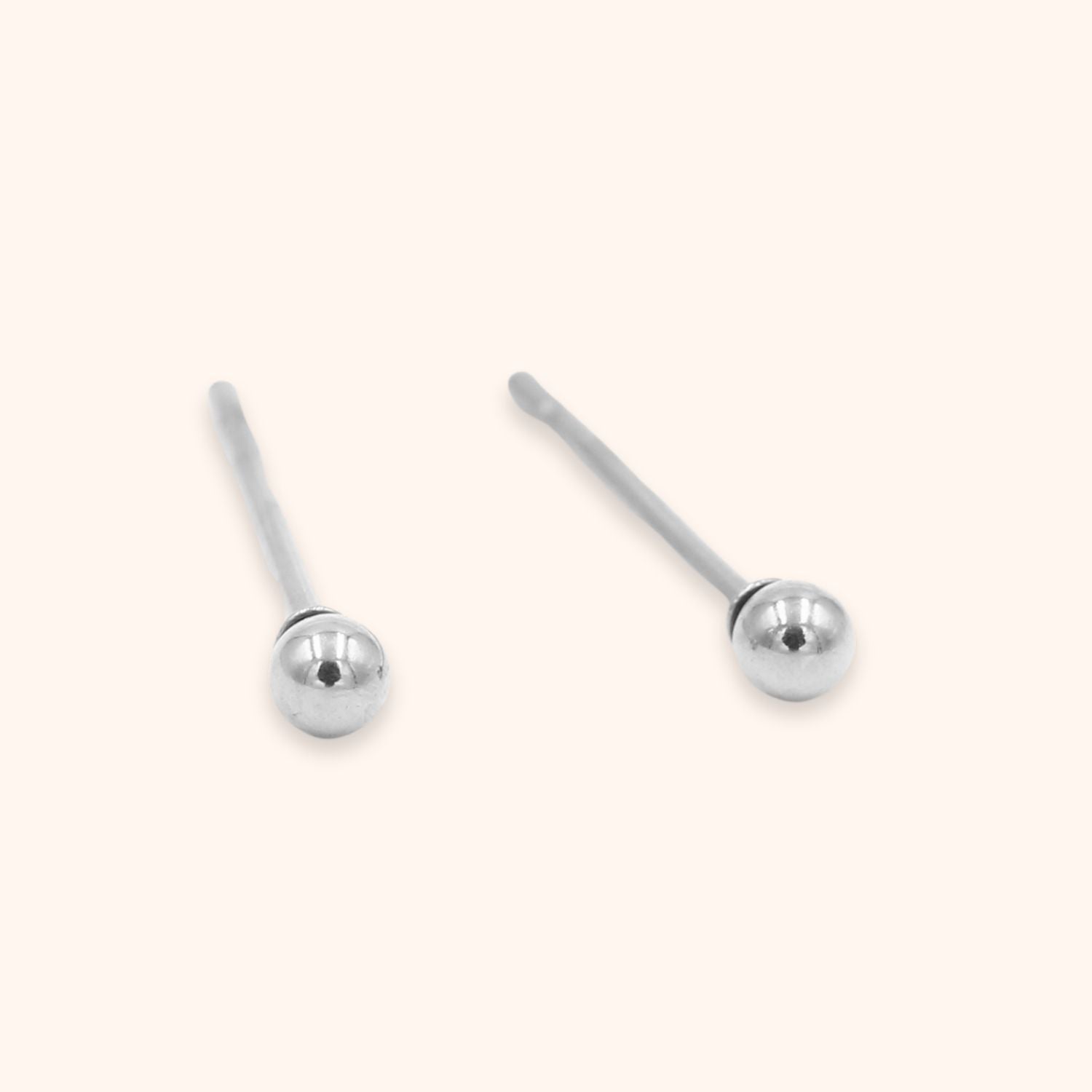 basic studs bolletje 2.5 mm zilver stainless steel