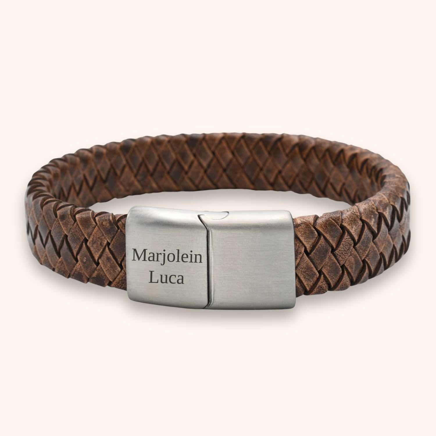 Leren armband heren namen