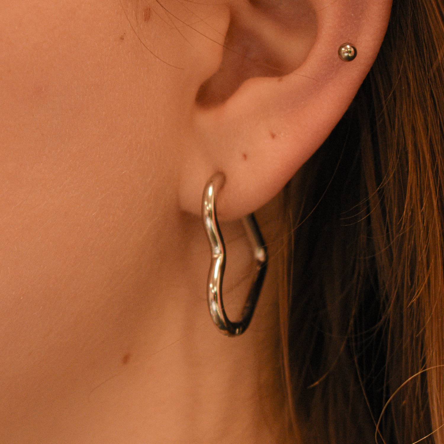 Hart oorbellen hoops goud