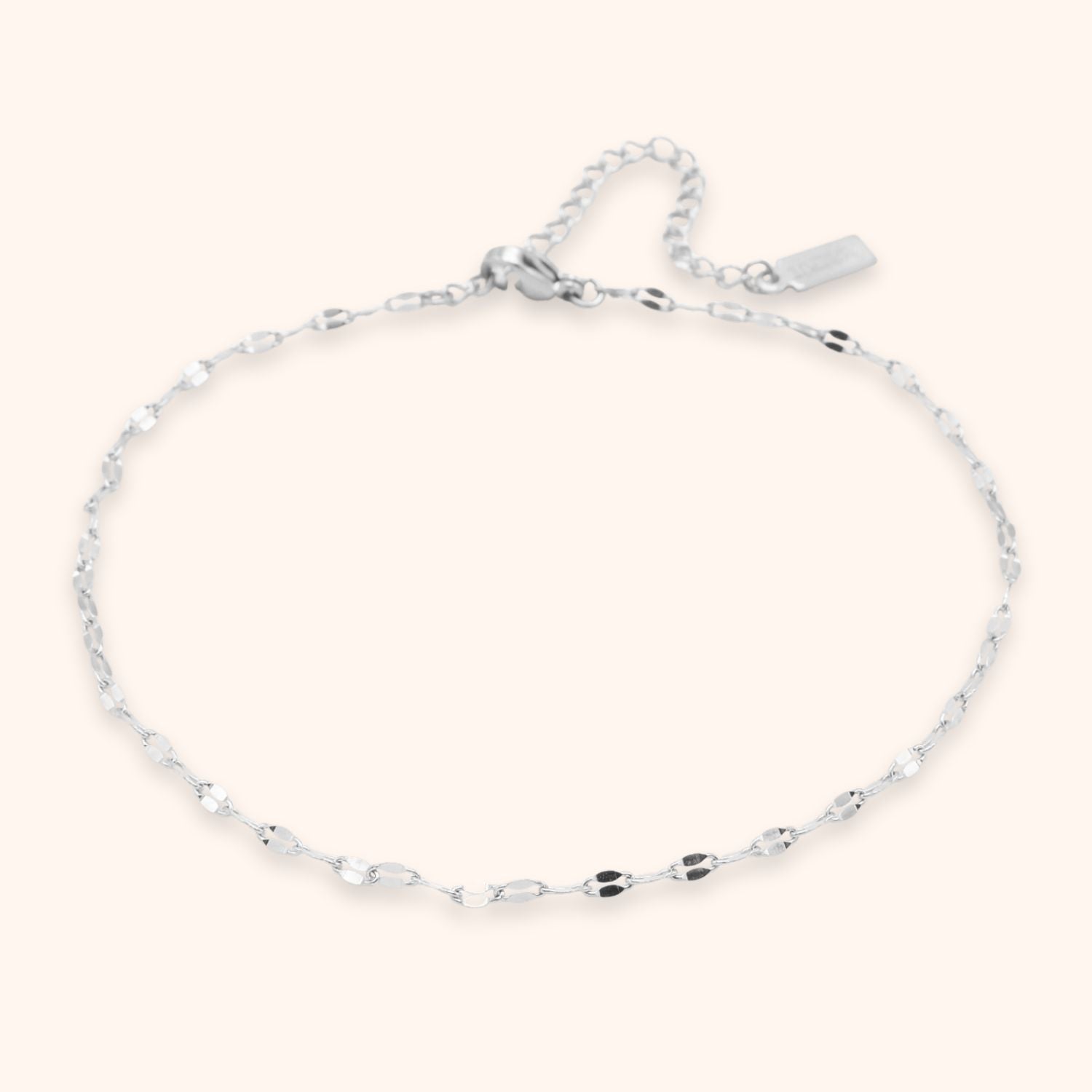 enkelbandje anklet shiny zilver