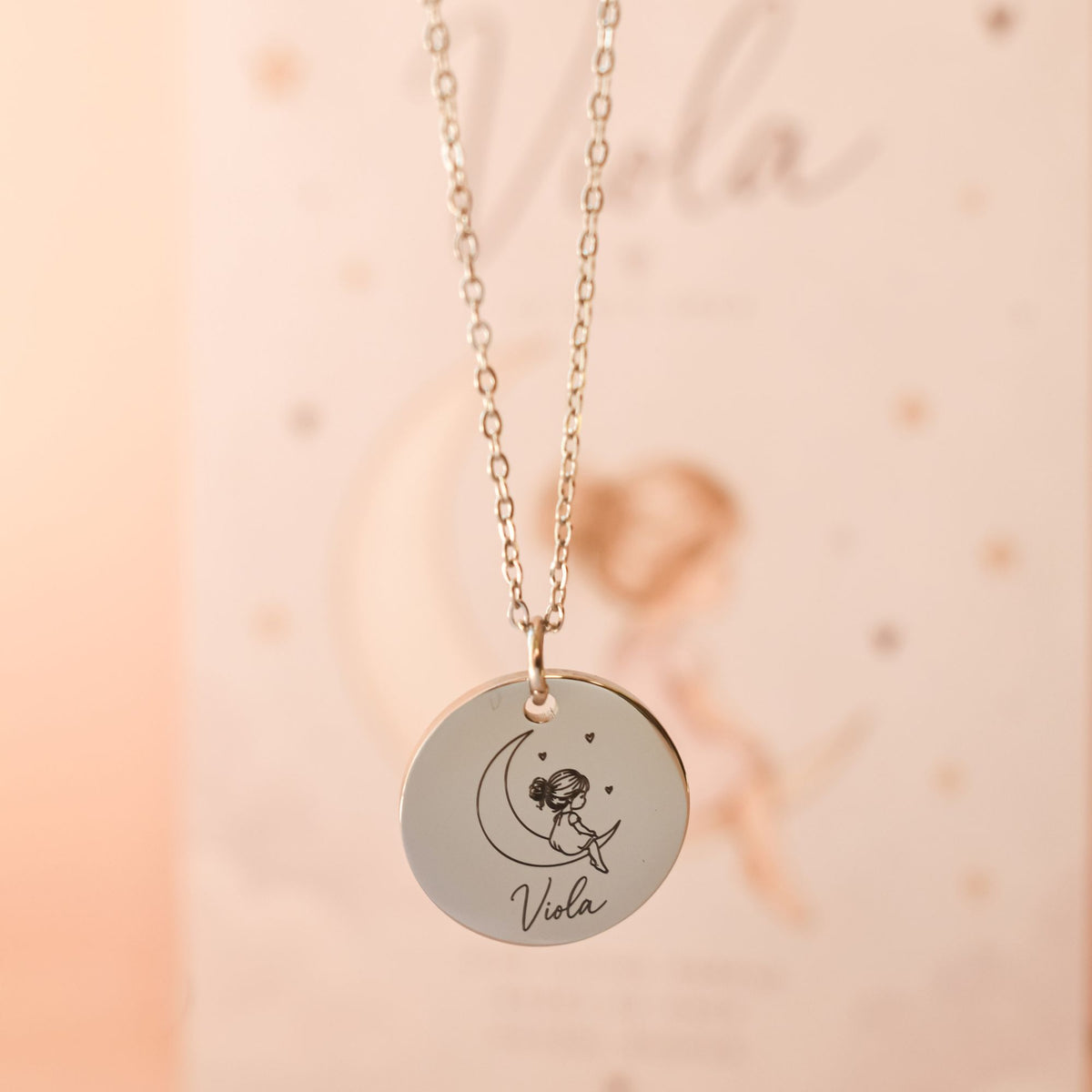 Ketting geboortekaartje & naam