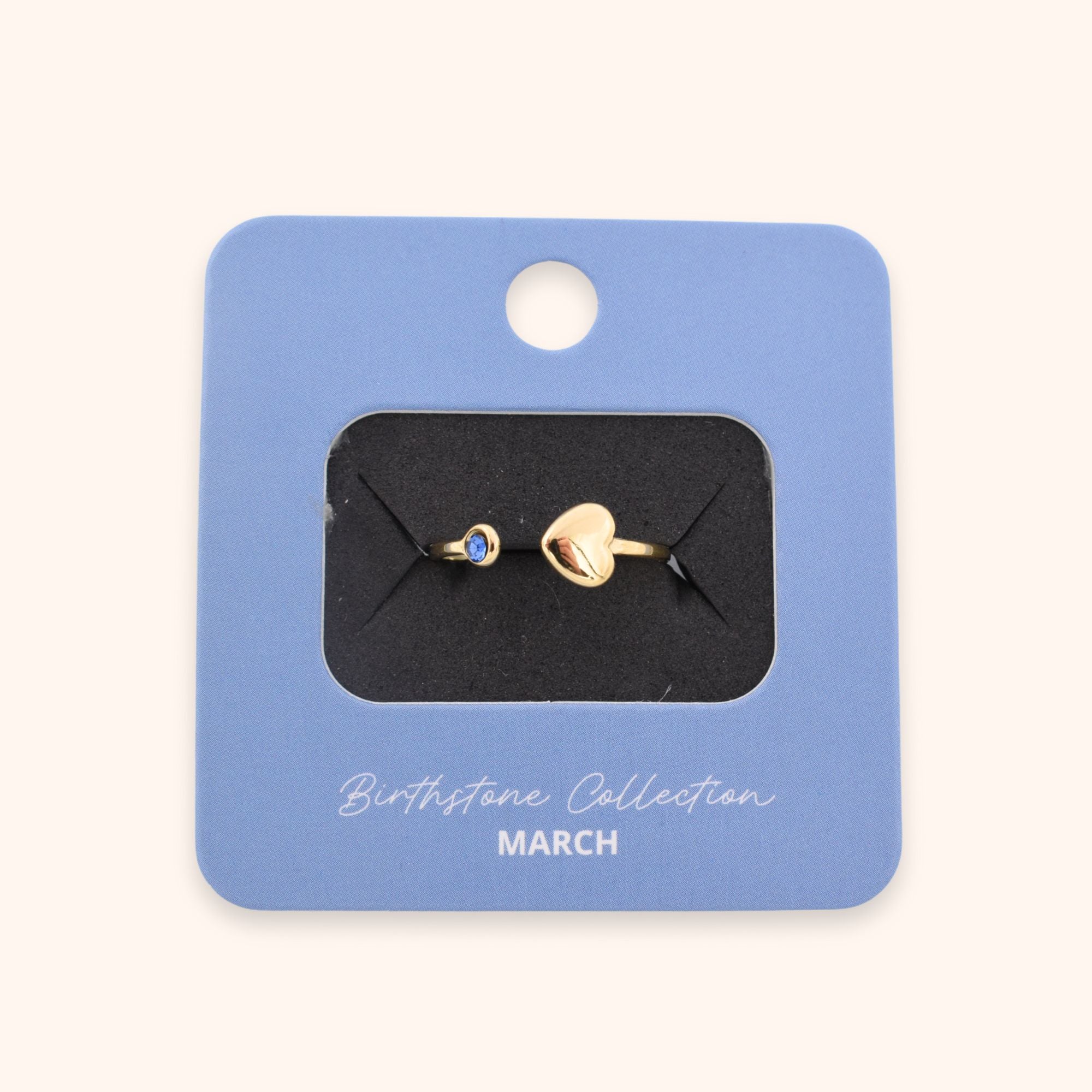 Ring geboortesteen maart