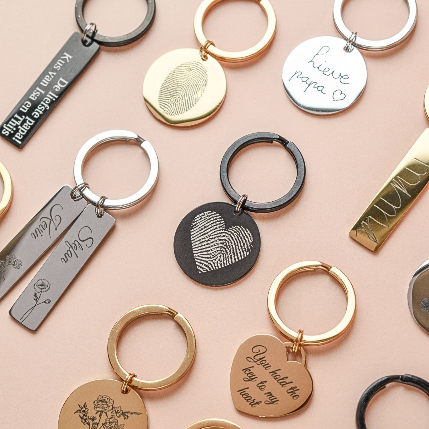 Sleutelhanger vingerafdruk ovaal