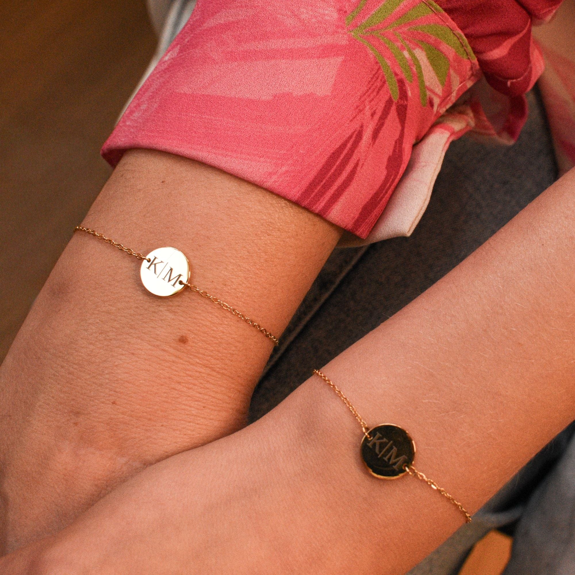 Kinderarmbandje munt initialen