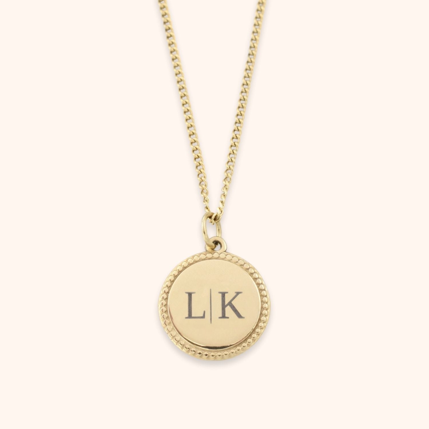 Ketting met initialen gepersonaliseerd goud stainless steel