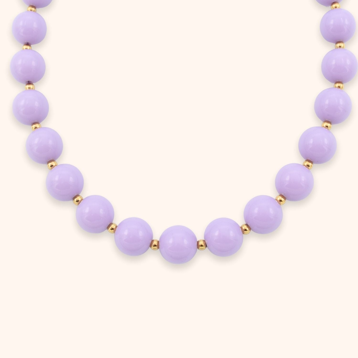 Grote kralen ketting lila