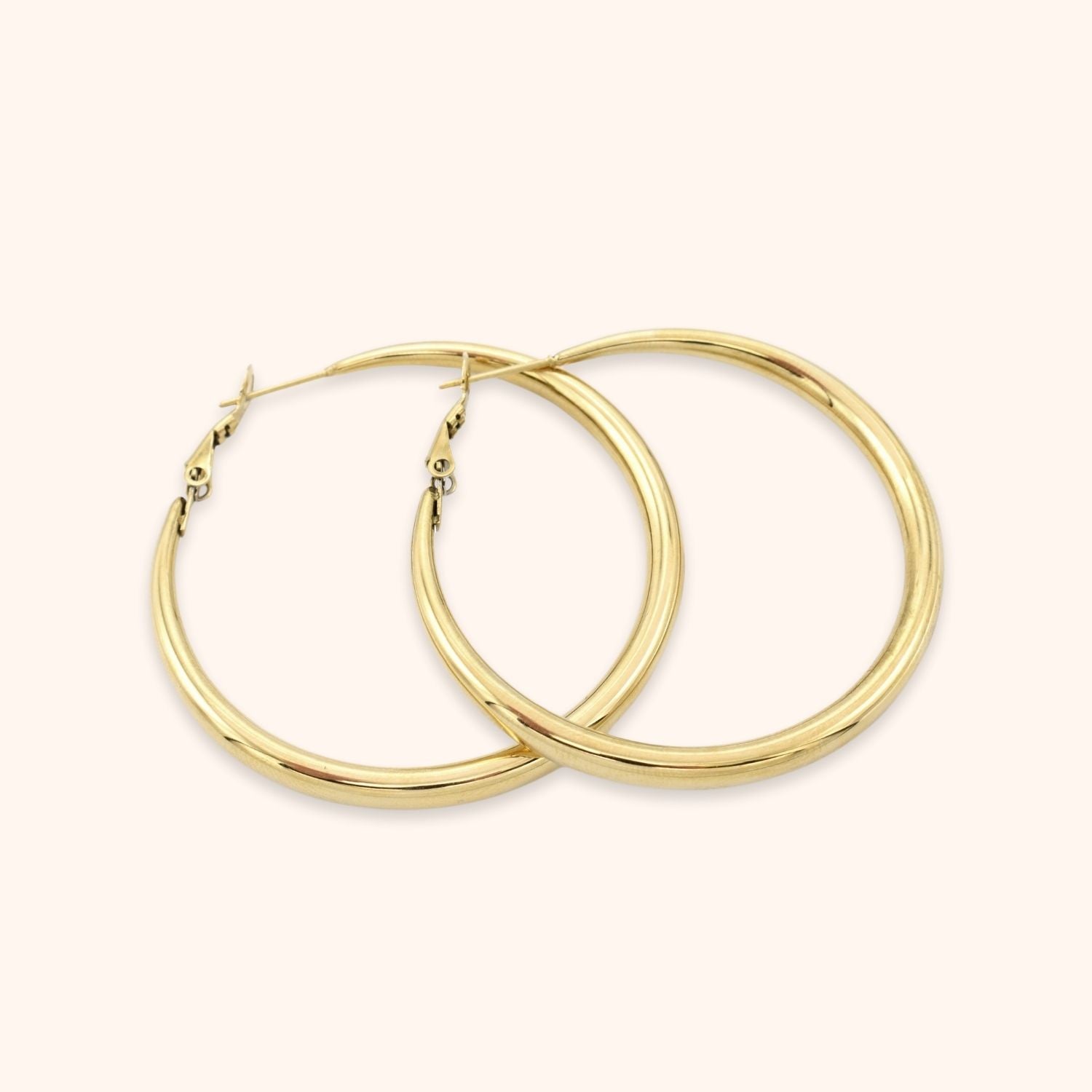 Grote hoops 45 mm goud stainless steel