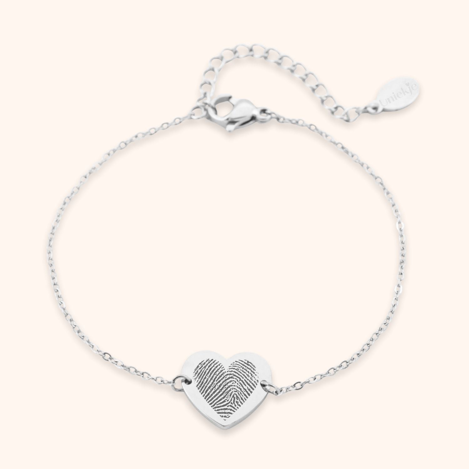 Hart armband vingerafdruk