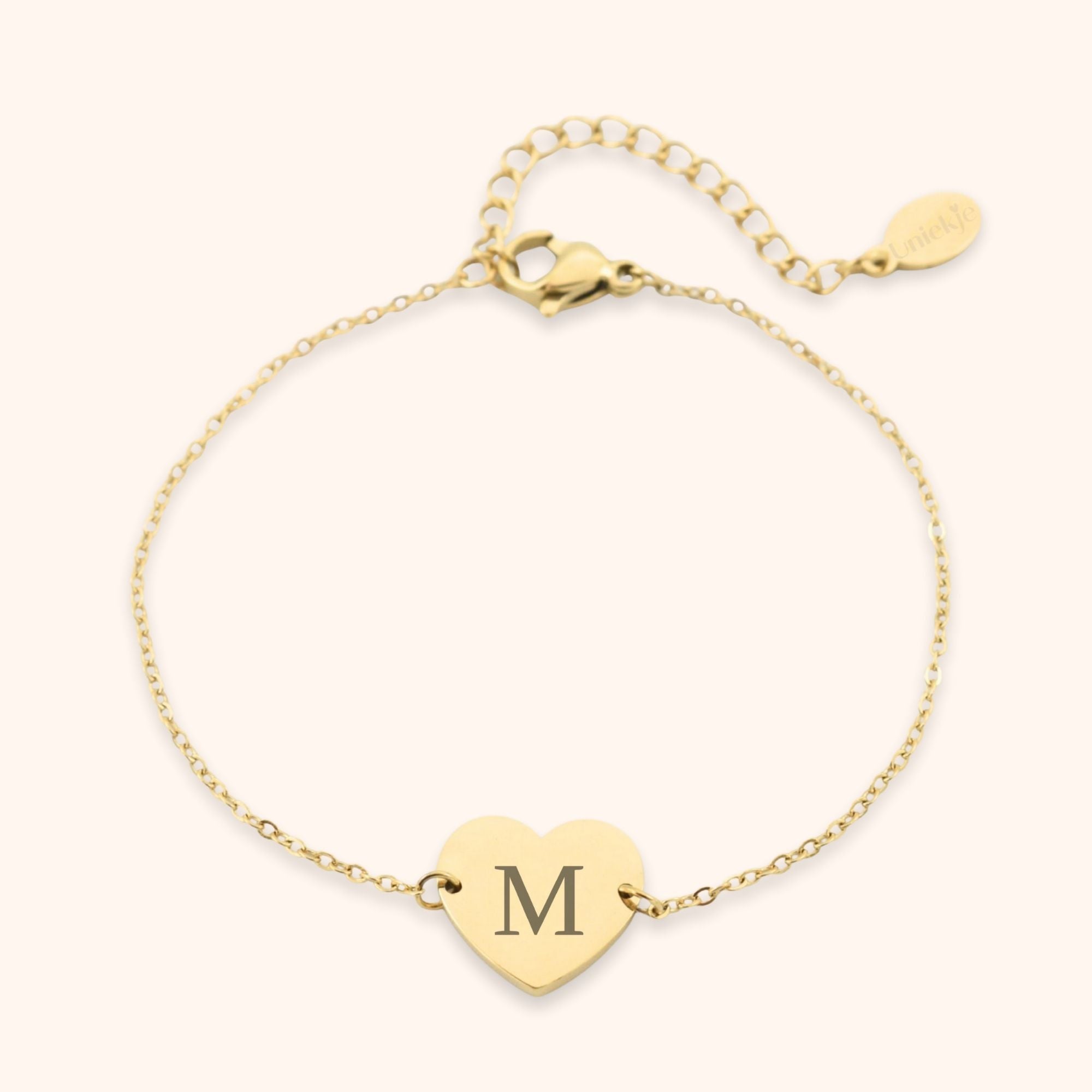 Dames armband hart initialen