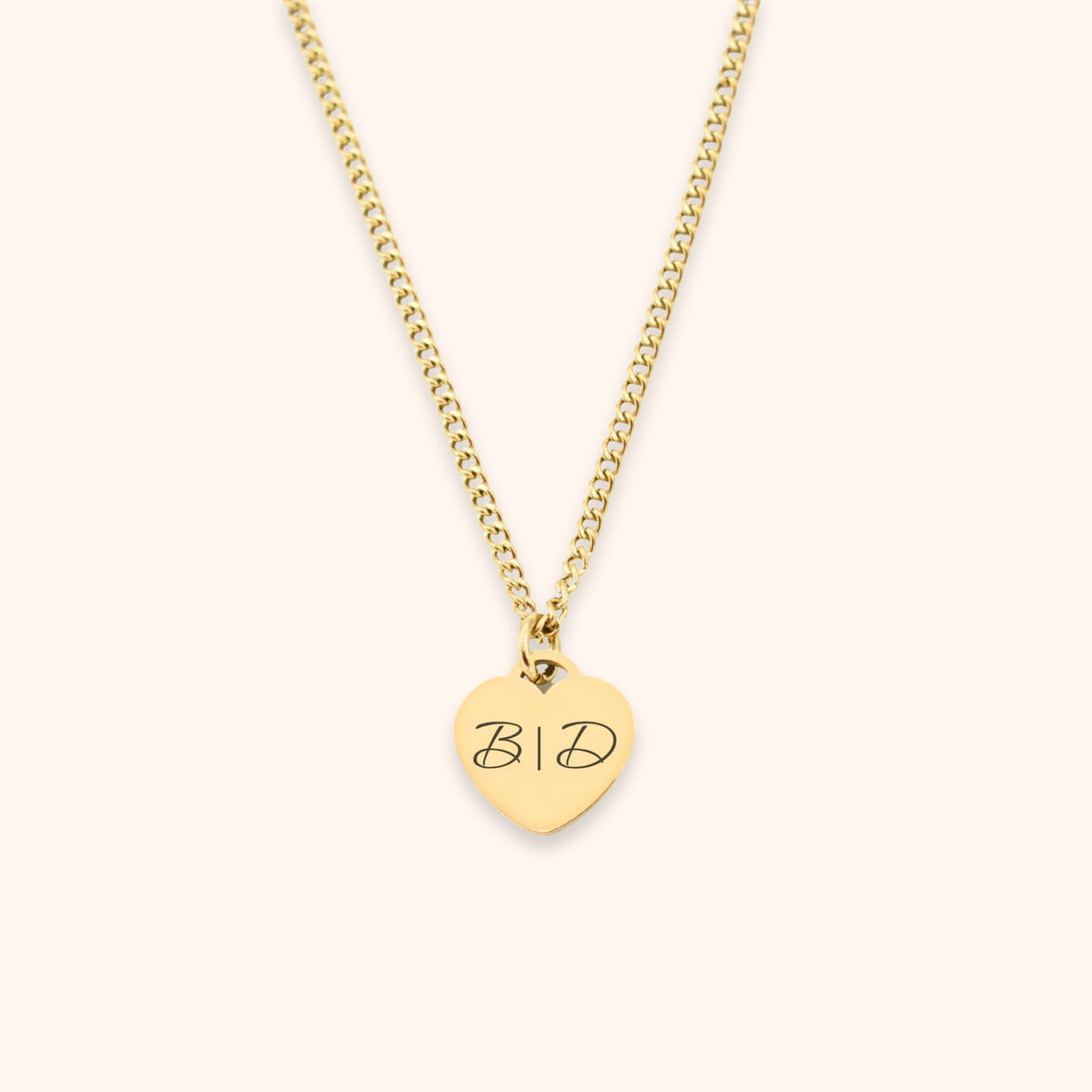 Hart ketting initialen