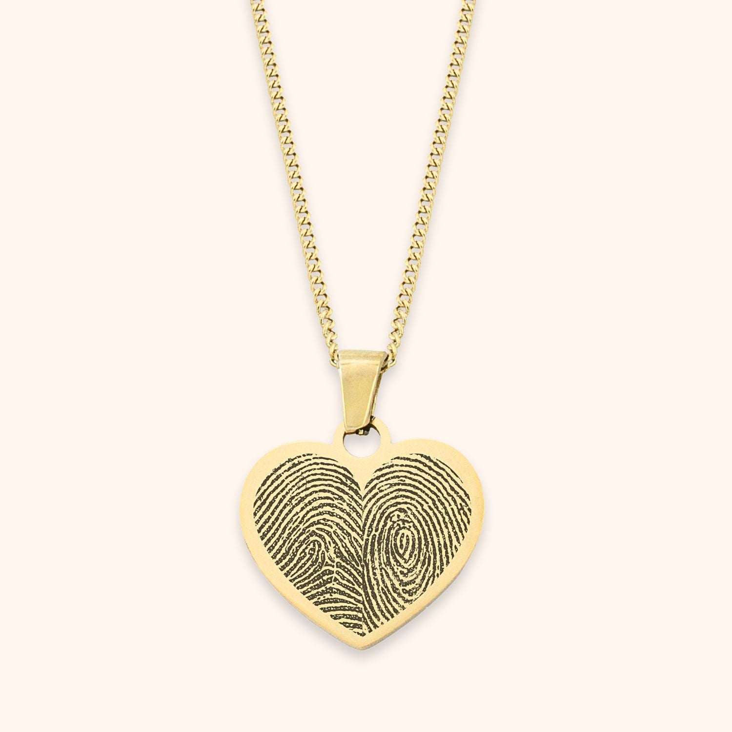 Hart ketting 2 vingerafdrukken