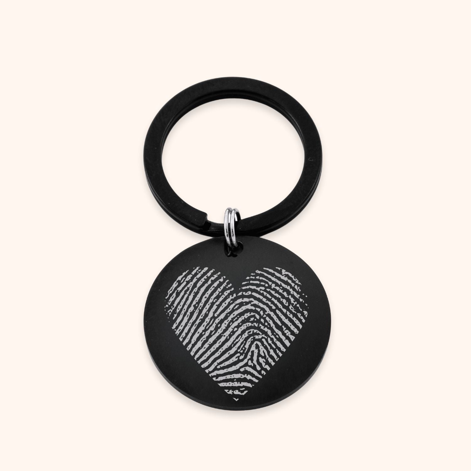 Sleutelhanger vingerafdruk hart