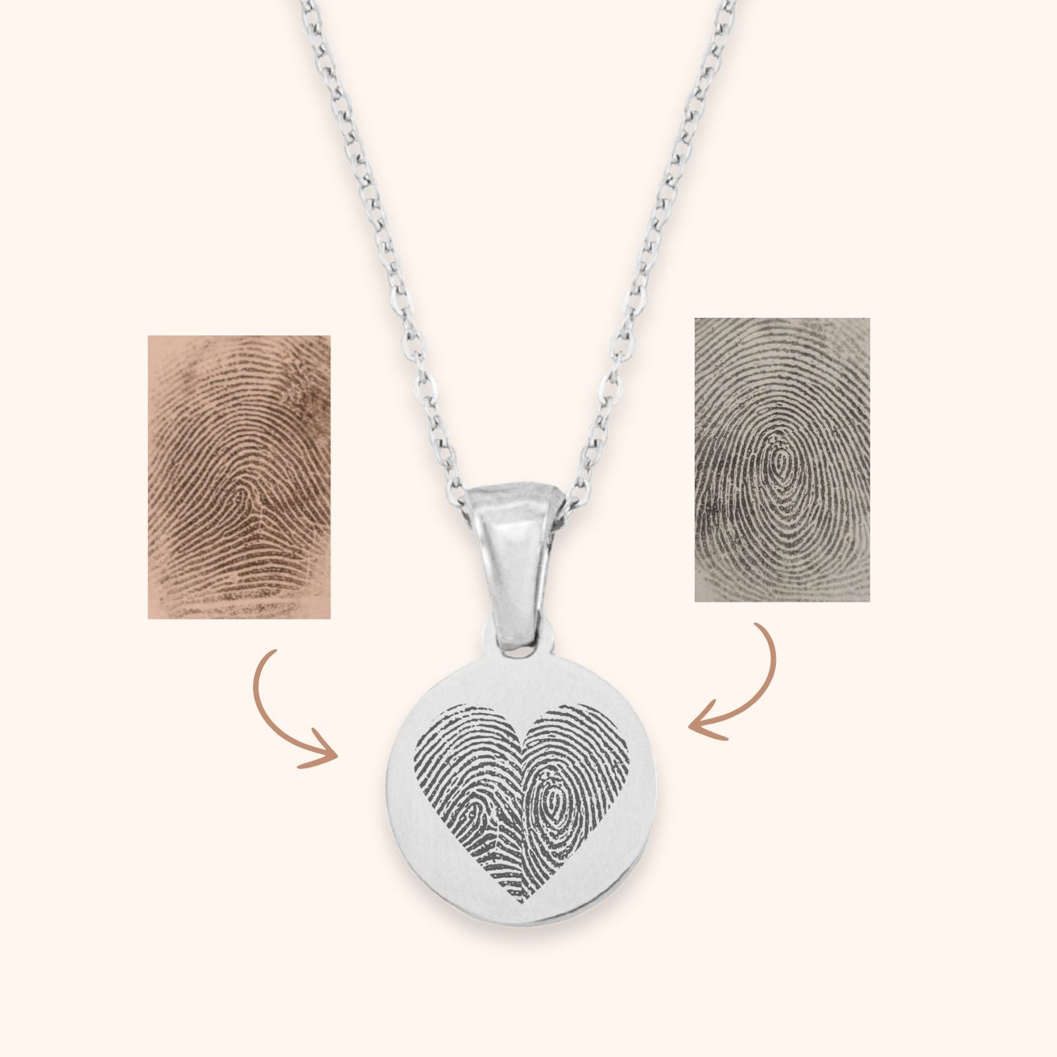 Vingerafdruk ketting 2 afdrukken
