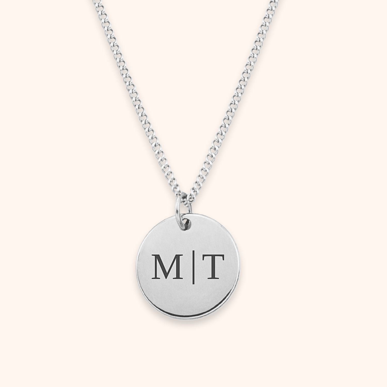 Ketting munt 2 initialen