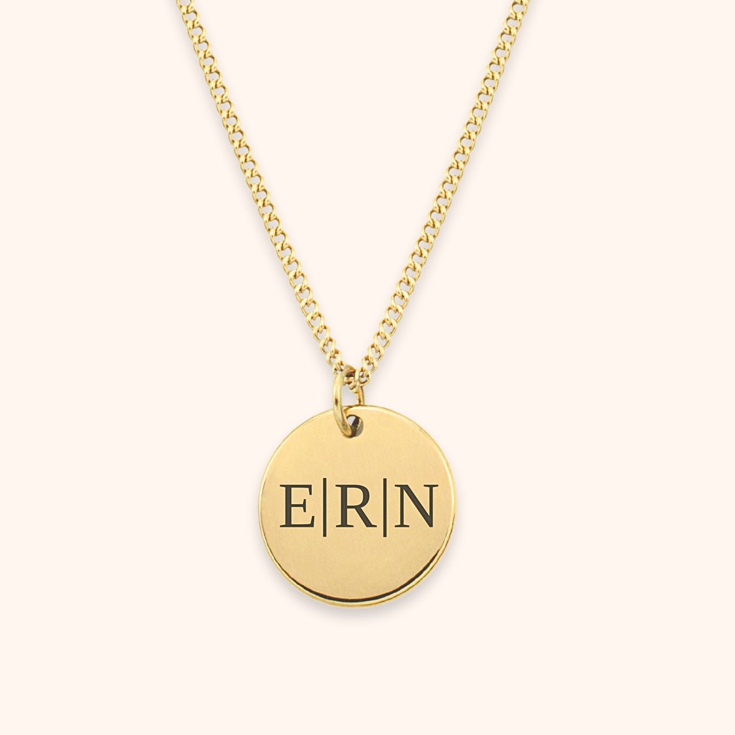 Ketting munt 3 initialen