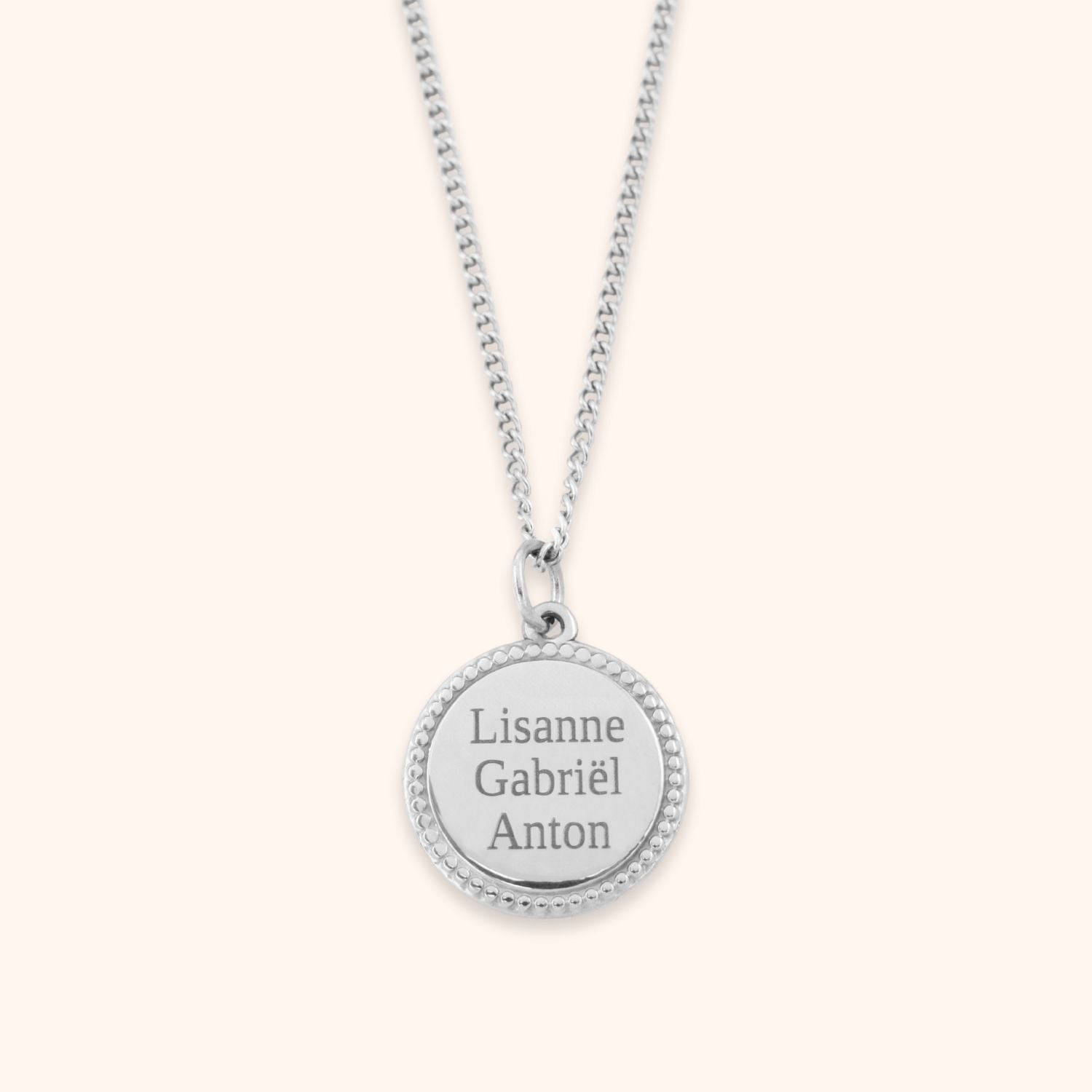 Gepersonaliseerde naam ketting dames zilver rvs