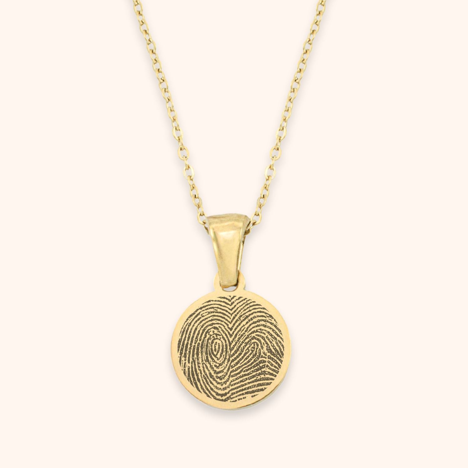 Vingerafdruk ketting cirkel 2 afdrukken