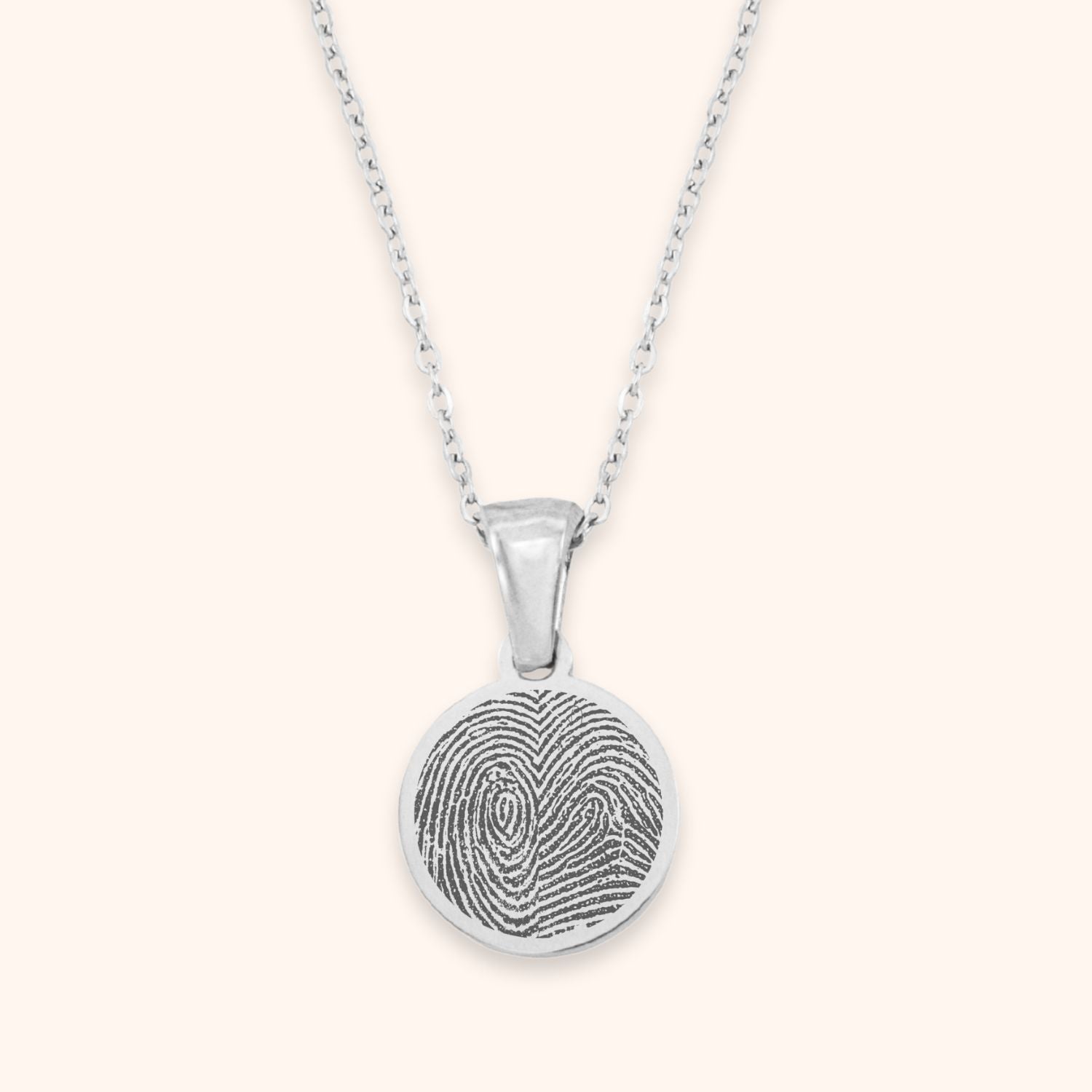 Vingerafdruk ketting cirkel 2 afdrukken