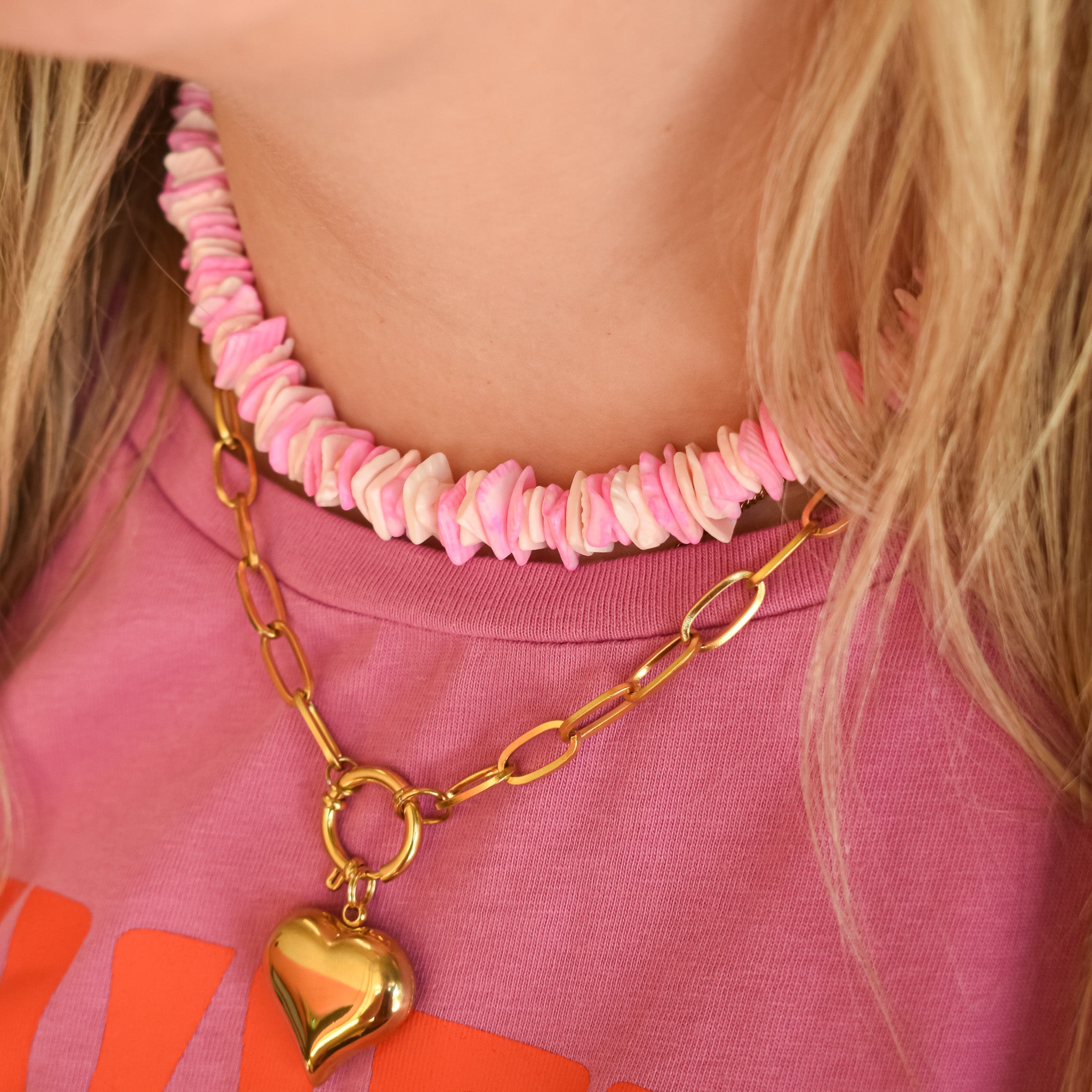 Witte schelpen ketting