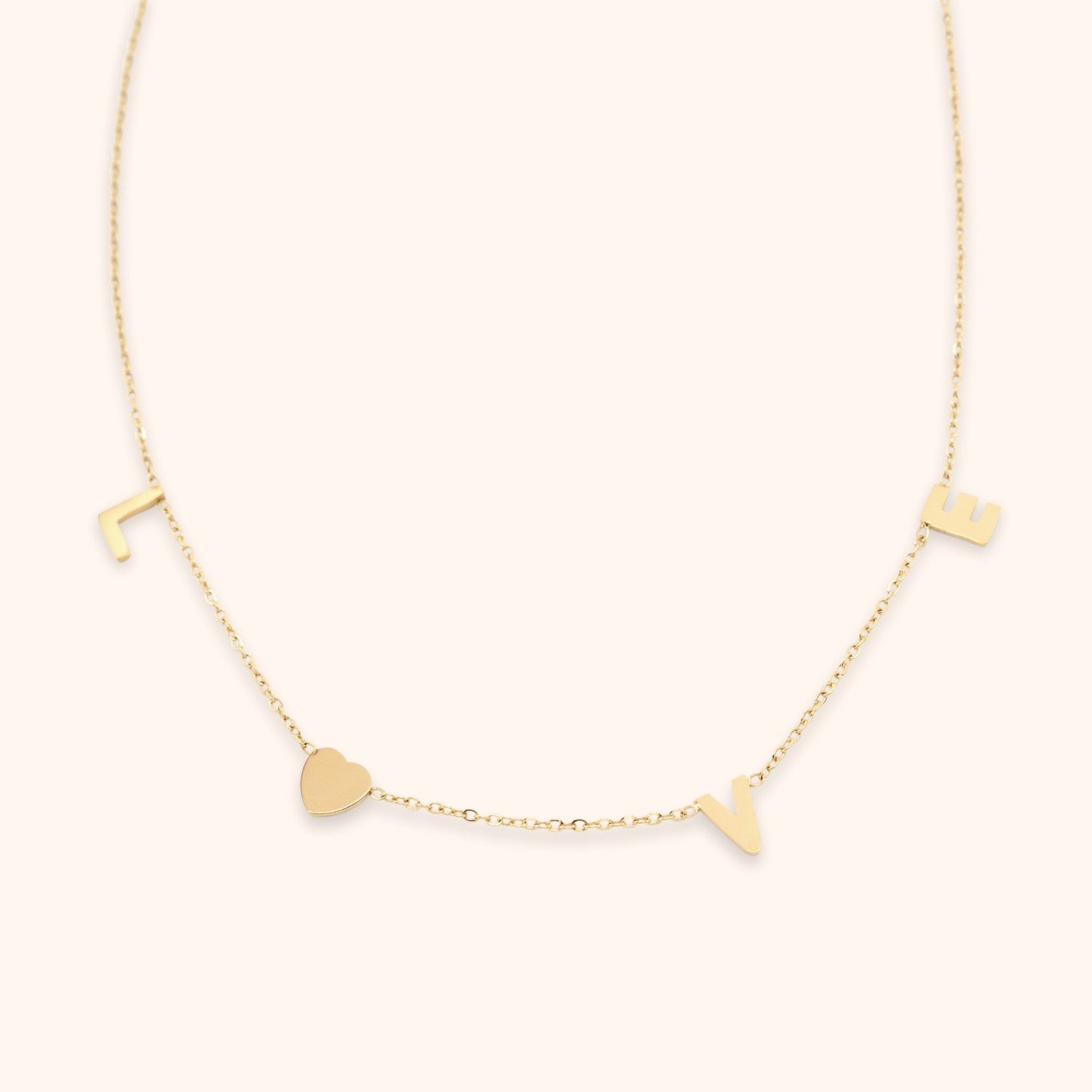 Minimalistische ketting love