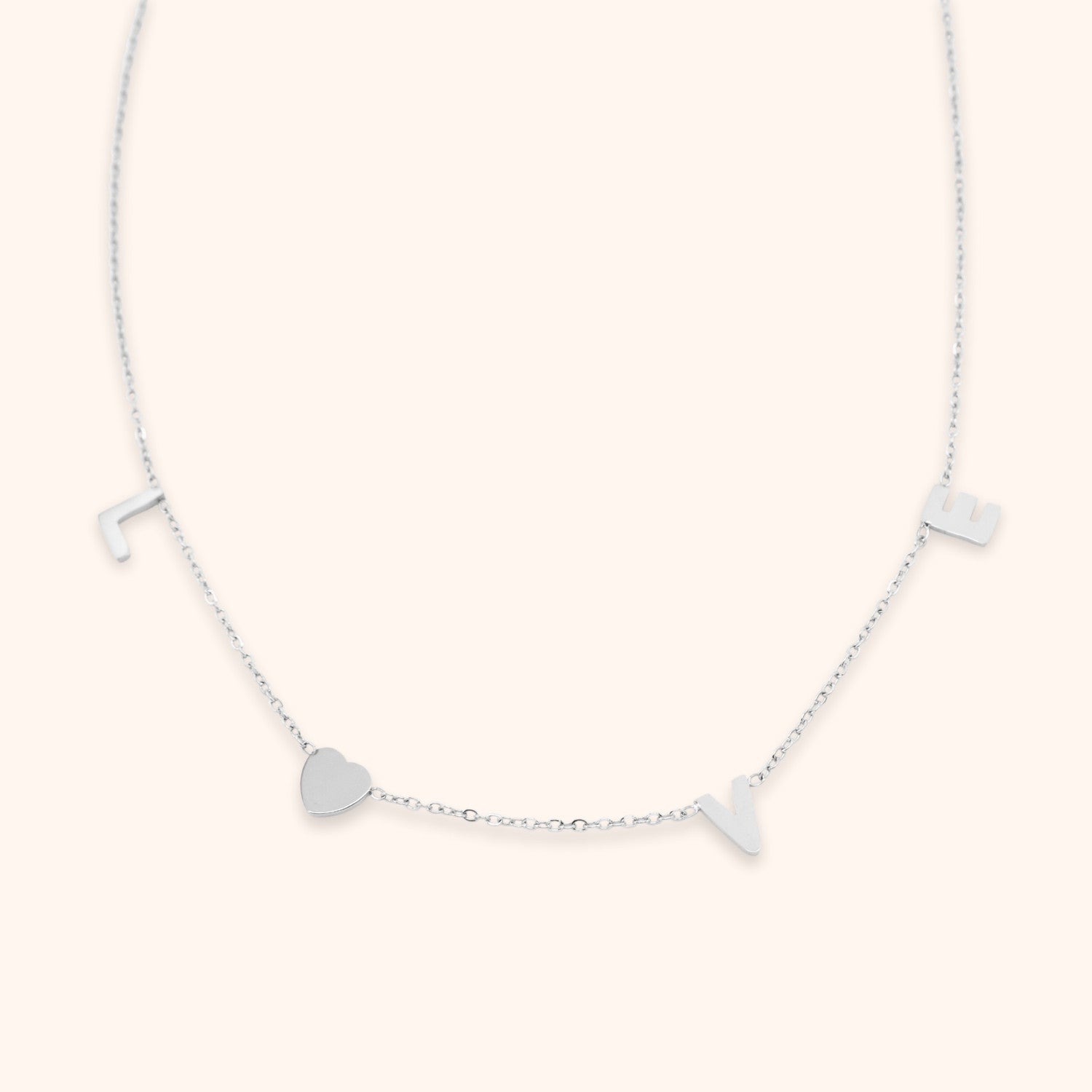 Minimalistische ketting love